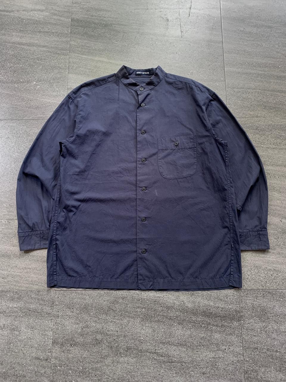 Issey Miyake Faded Mandarin Shanghai Collar Shirt Size US L / EU 52-54 / 3 - 1 Thumbnail