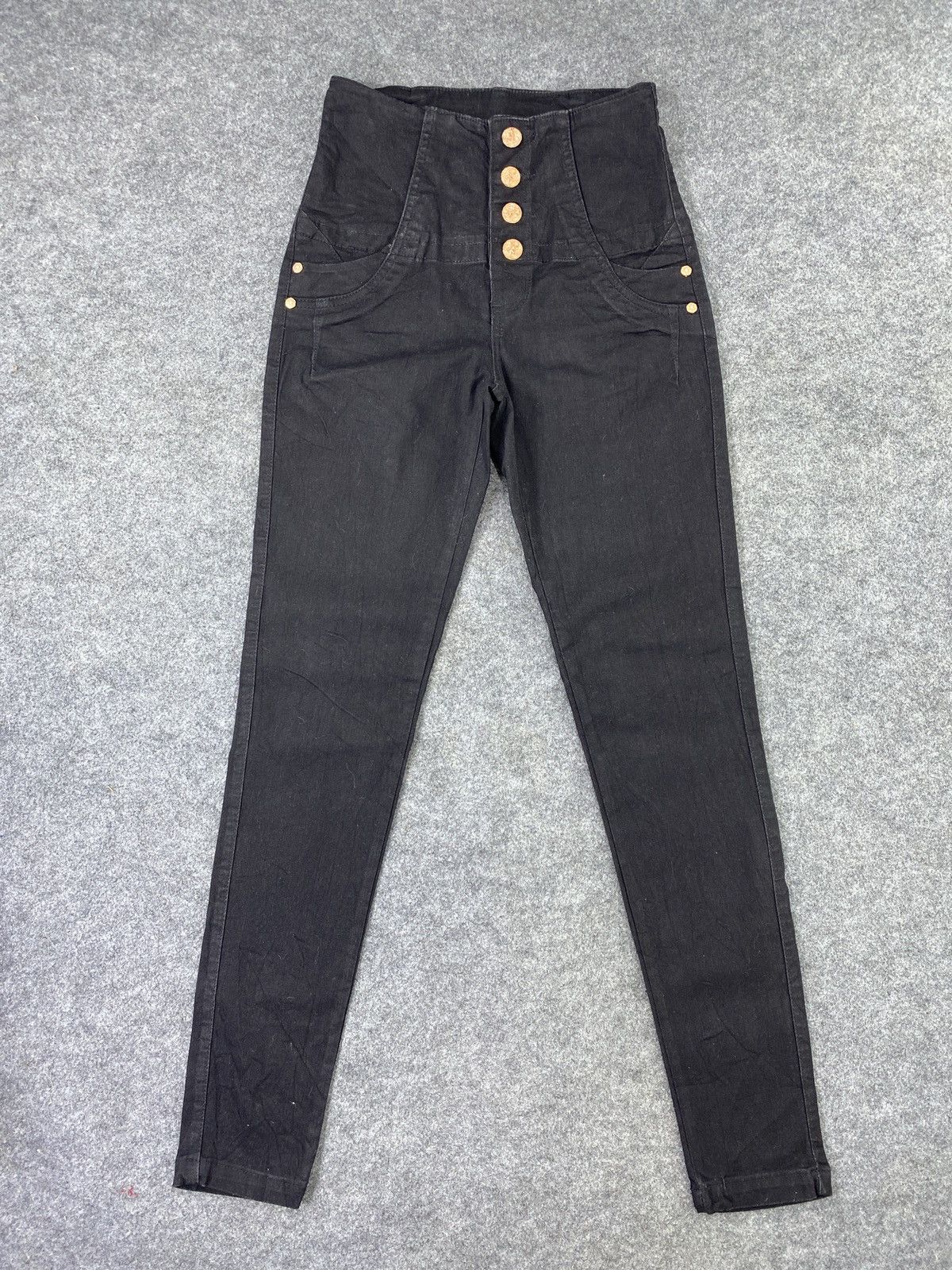 Jean Gata Black Denim - J1017 Size 26" / US 2 / IT 38 - 1 Thumbnail