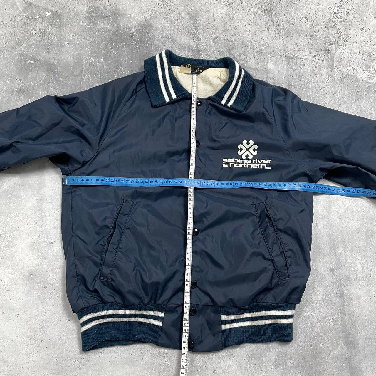 Champion Vintage 60s 70s Champion Running Man Bomber Jacket USA Blue Size US S / EU 44-46 / 1 - 19 Thumbnail