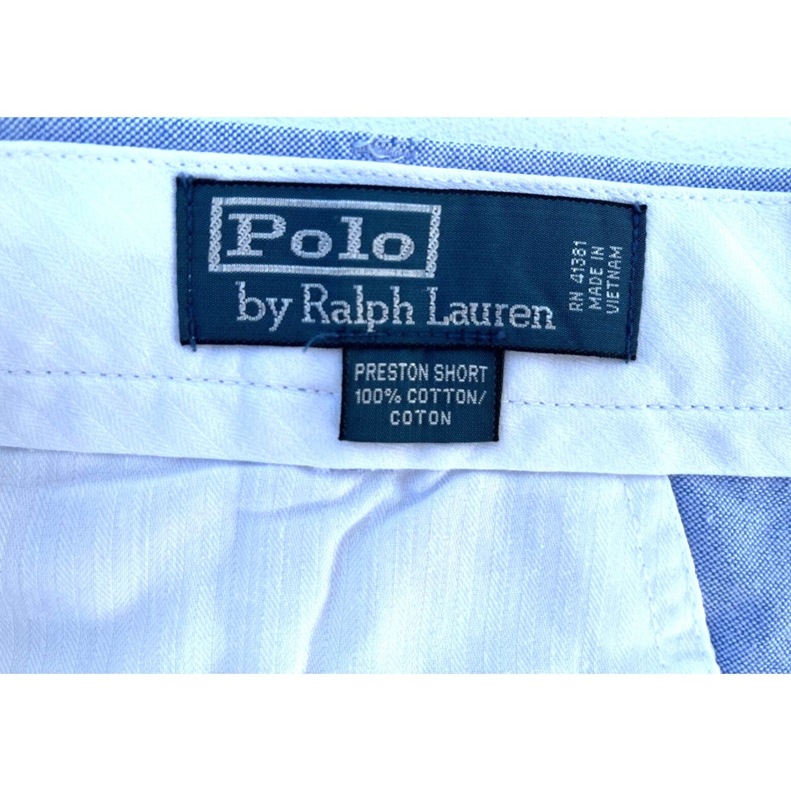 Polo Ralph Lauren Polo Ralph Lauren Men's Preston Short Chino 38 Blue 90s Preppy Vintage Polo Ralph Lauren Mens Shorts Sz 38 Inseam 10.5" Flat Front Cotton Size US M / EU 48-50 / 2 - 6 Thumbnail