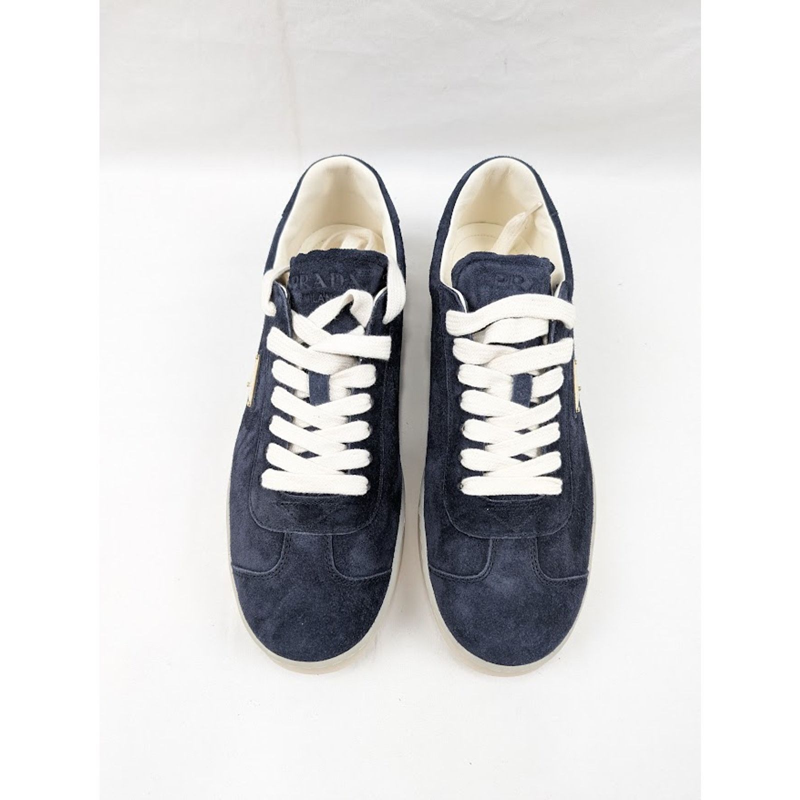 Prada o1rshd1 Low top Suede Sneakers in Bleu 11 Prada Size US 12 / EU 45 - 13 Thumbnail