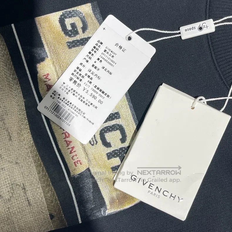 Givenchy Givenchy Black Crewneck Sweatshirt Size US S / EU 44-46 / 1 - 5 Thumbnail