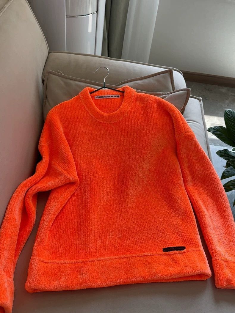 Alexander Wang Alexander Wang Orange Fleece Sweatshirt XS- Size XS / US 0-2 / IT 36-38 - 1 Thumbnail