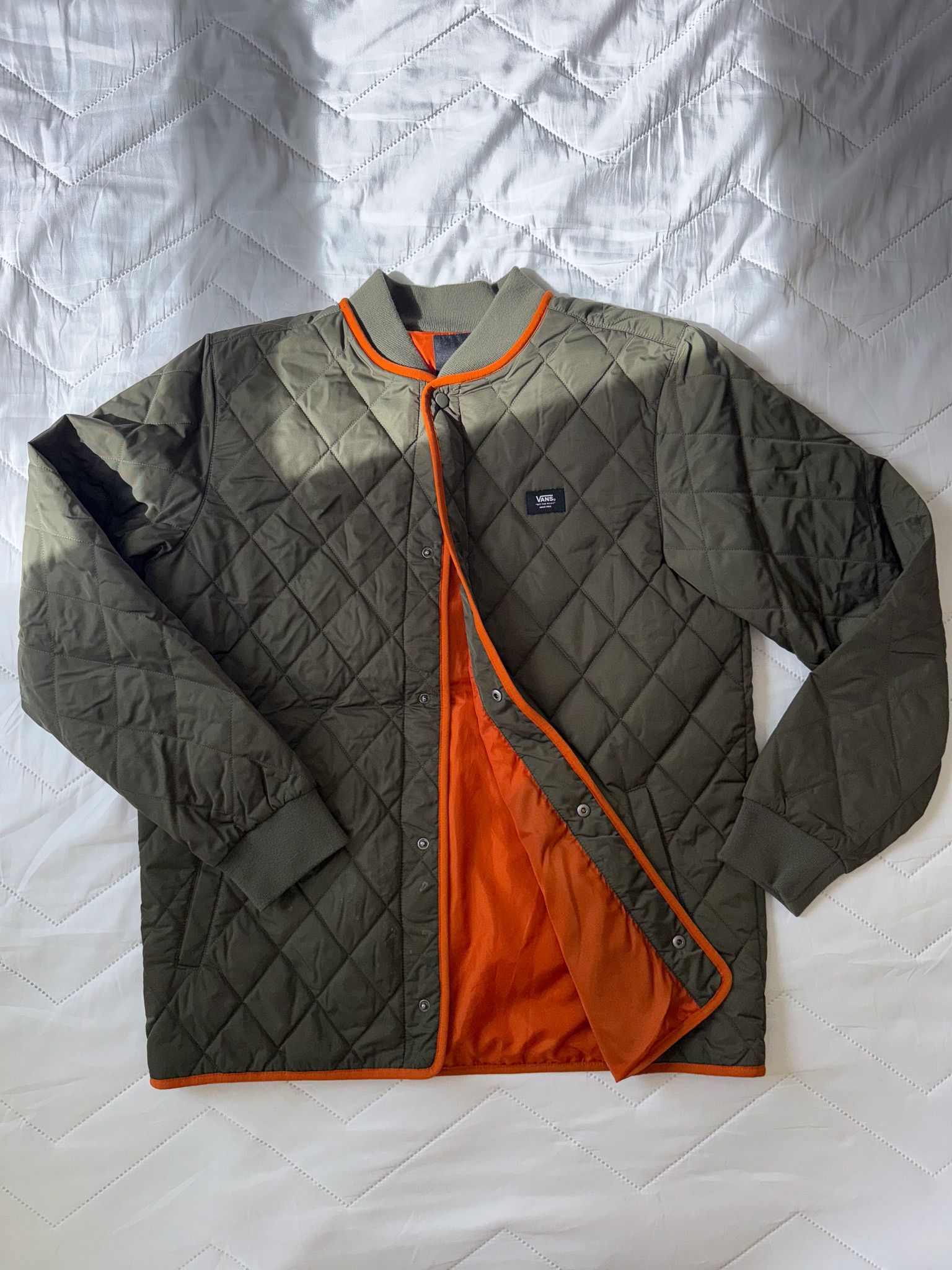 Vans Vans Forest Green Bomber Jacket Size US M / EU 48-50 / 2 - 1 Thumbnail