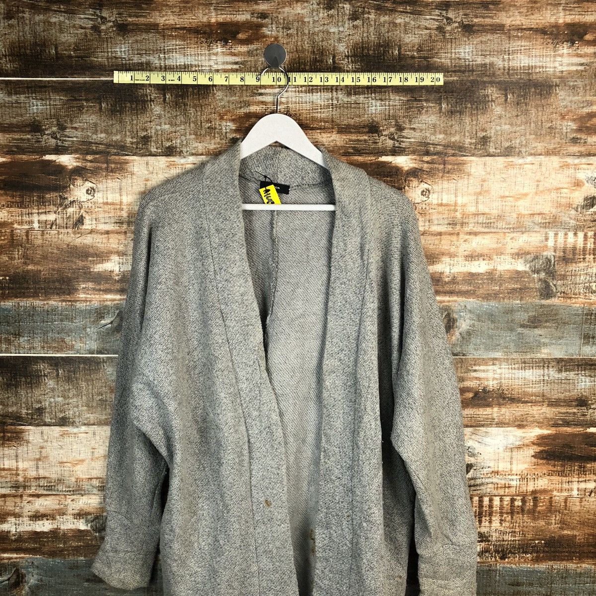Homespun Knitwear × Japanese Brand Emoda Grey Cardigan Knitwear #A1693 Size L / US 10 / IT 46 - 2 Thumbnail