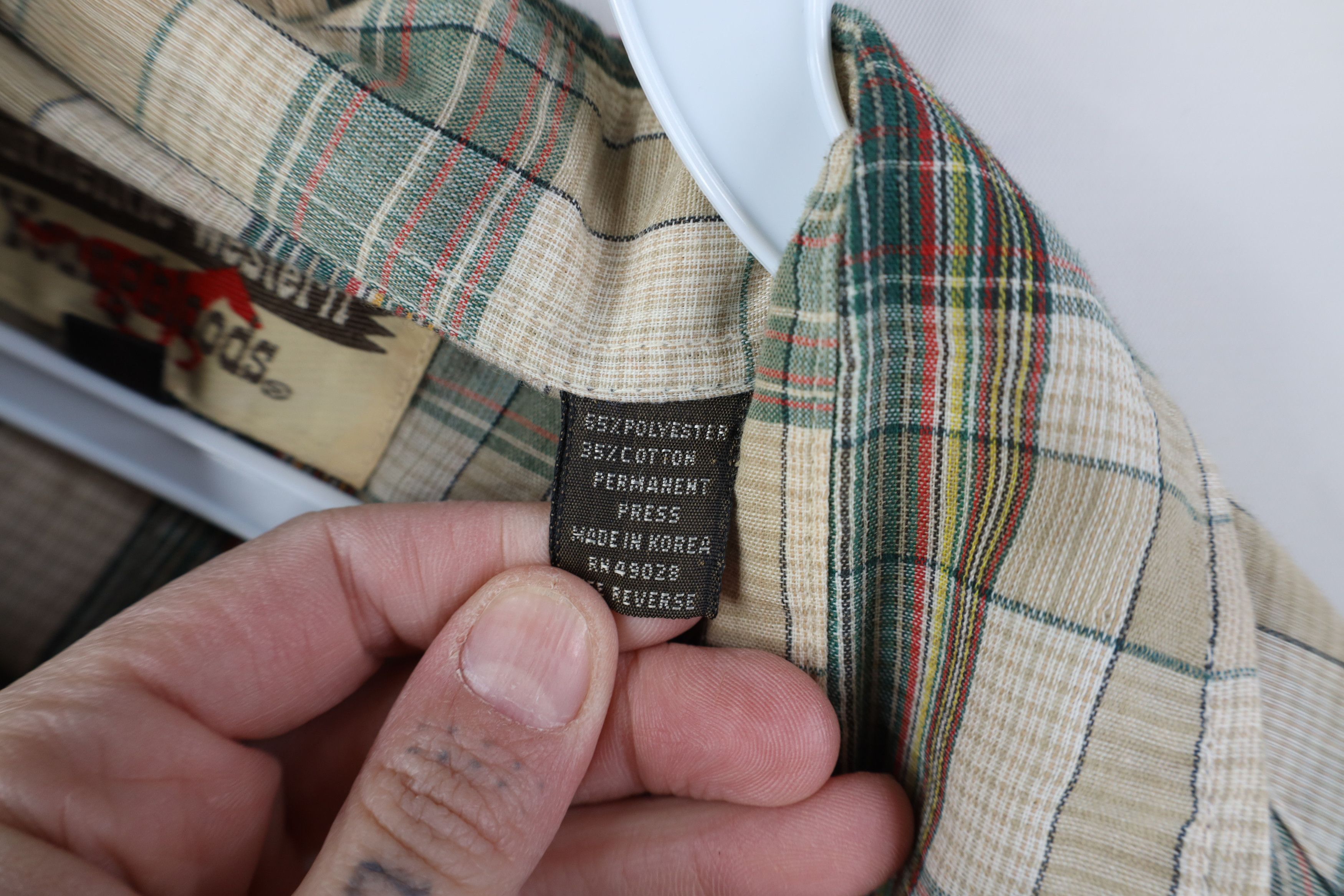 Vintage Vintage 70s Streetwear Rodeo Cowboy Snap Button Shirt Plaid Size US L / EU 52-54 / 3 - 11 Thumbnail