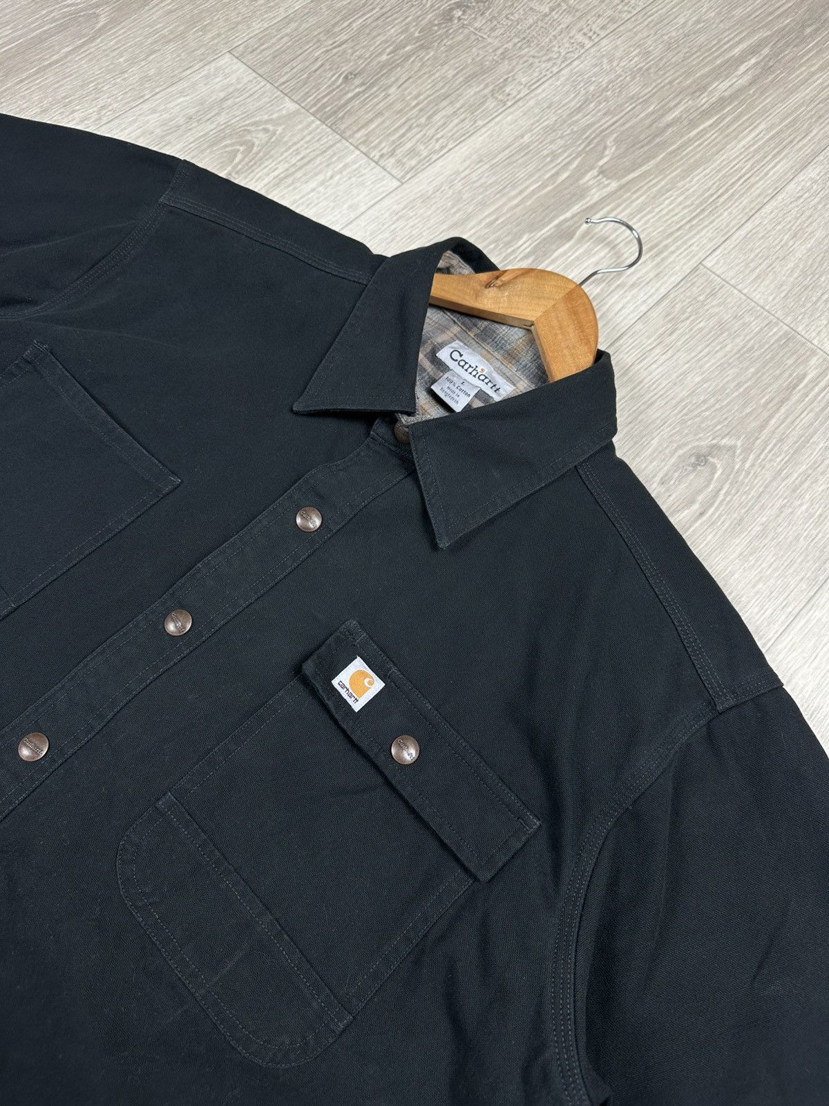 Carhartt Vintage Carhartt WIP French Work Shirt Jacket Size L Size US L / EU 52-54 / 3 - 4 Thumbnail