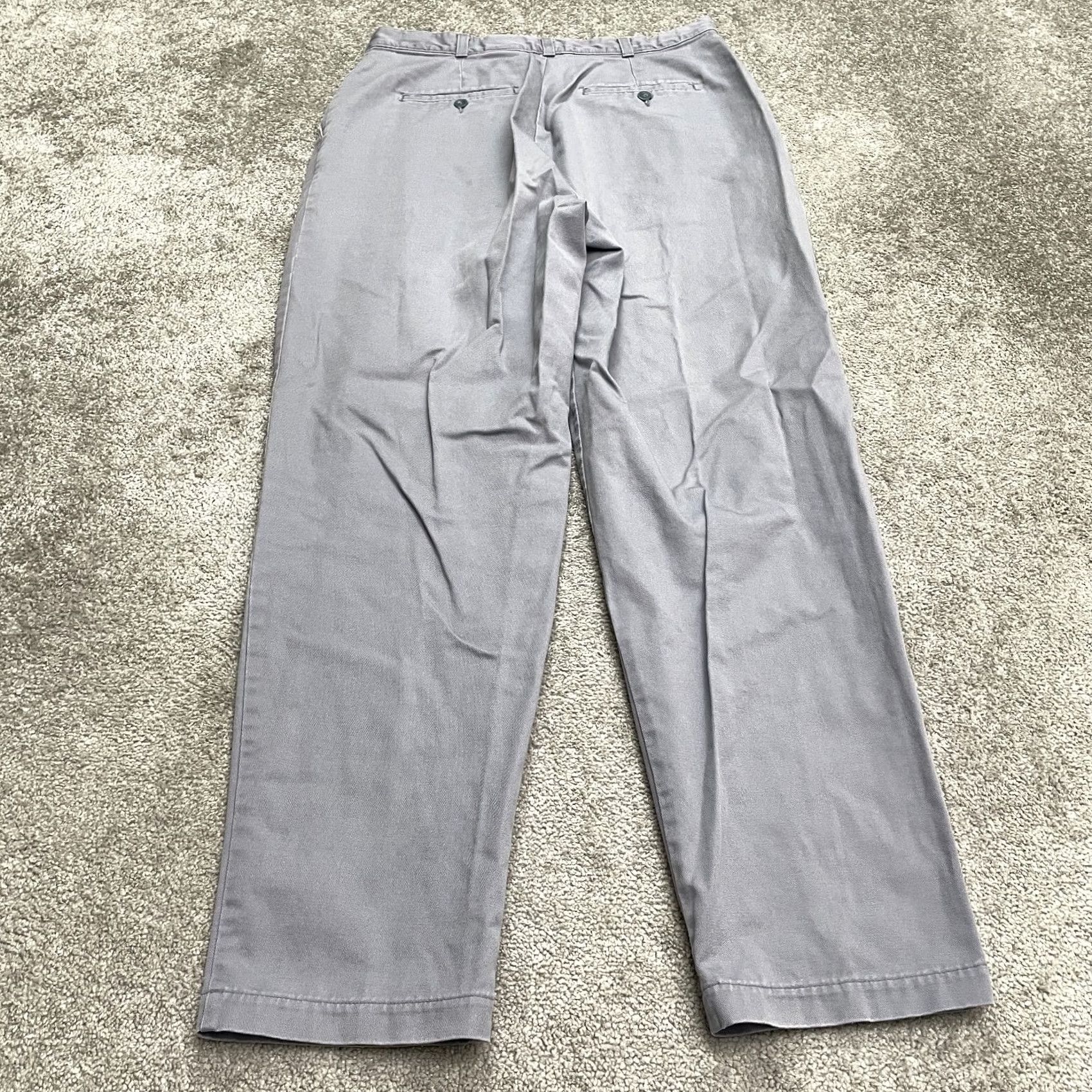 Dockers DOCKERS Pants Khaki Blue Classic Straight Leg Men 31 32in Waist? Inseam 32in Cotton Button Zip Casual Workwear Sets 90s Theme? Vintage No Size US 31 - 2 Thumbnail