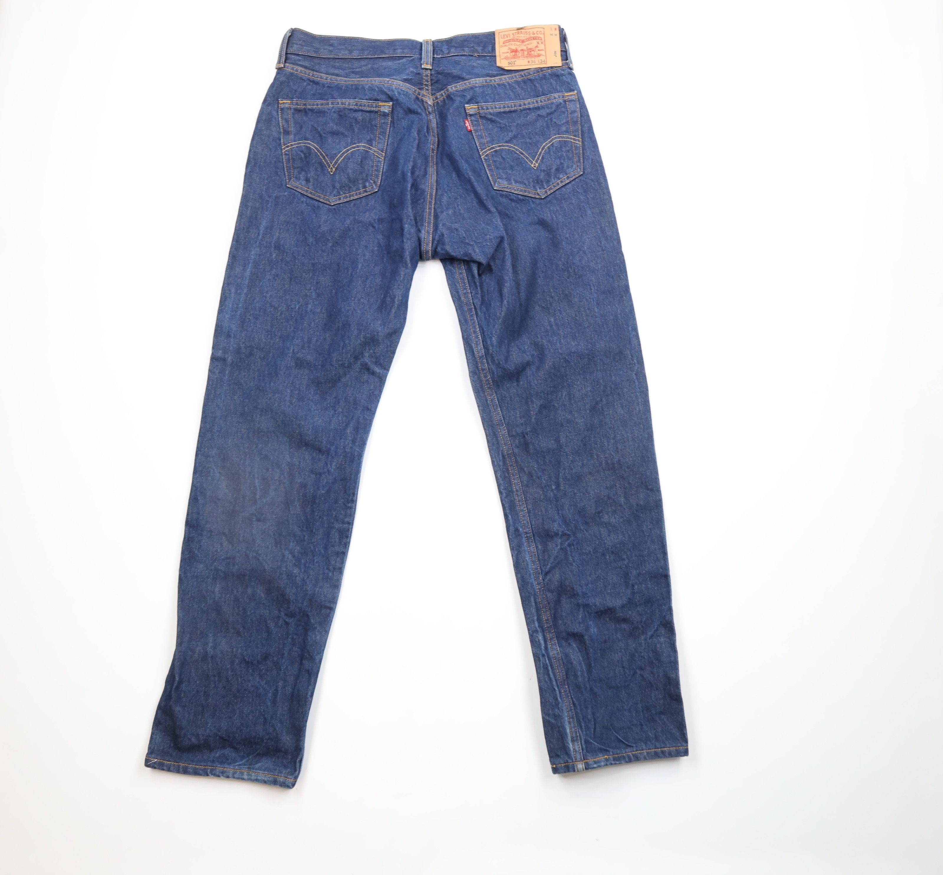 Levi's × Vintage Vintage Y2K Levis 501xx Button Fly Straight Leg Jeans Size US 36 / EU 52 - 9 Thumbnail