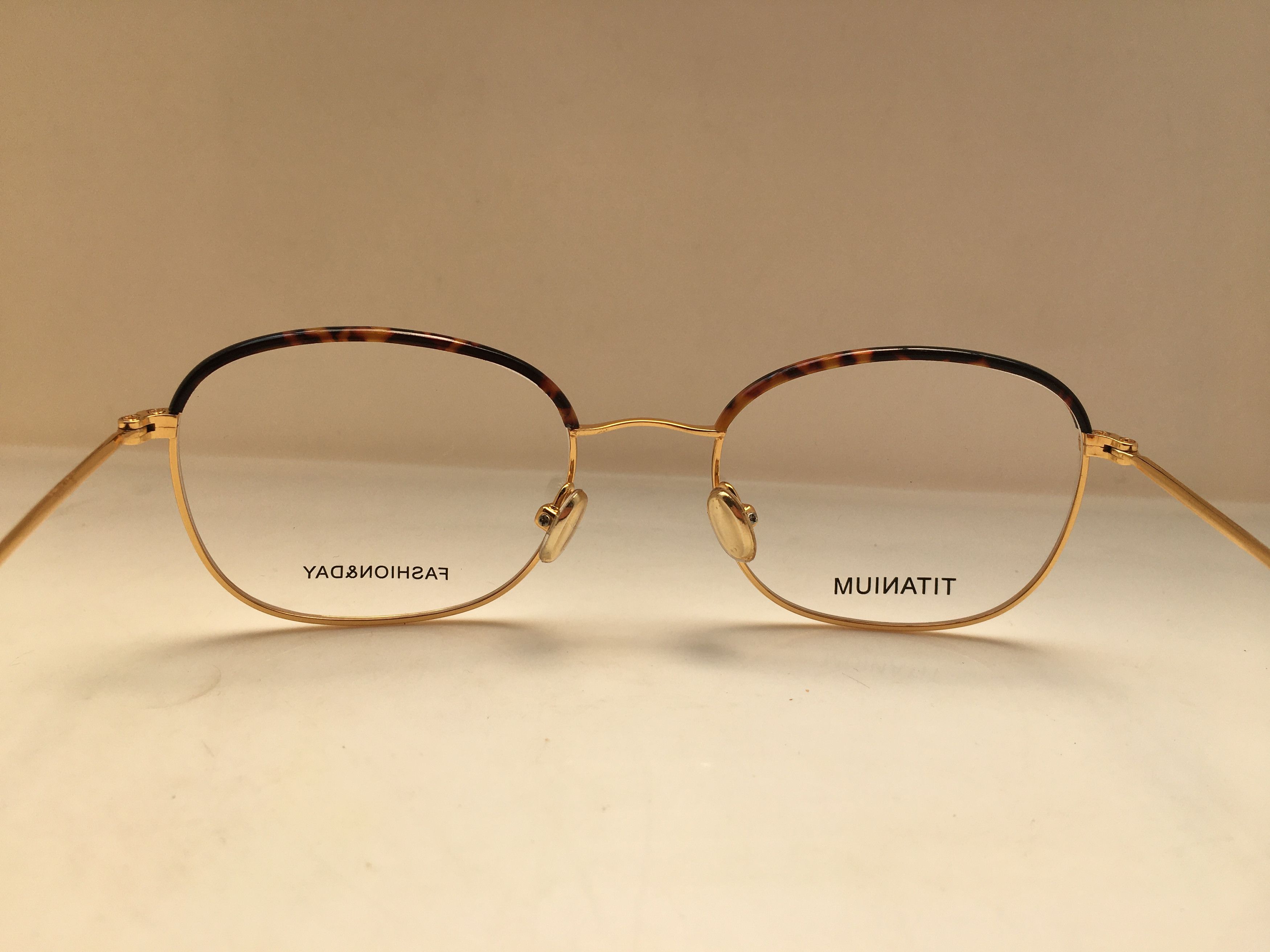 Other Gold Titanium With Tortoise Rim RX Eyeglasses Frame Size ONE SIZE - 4 Thumbnail