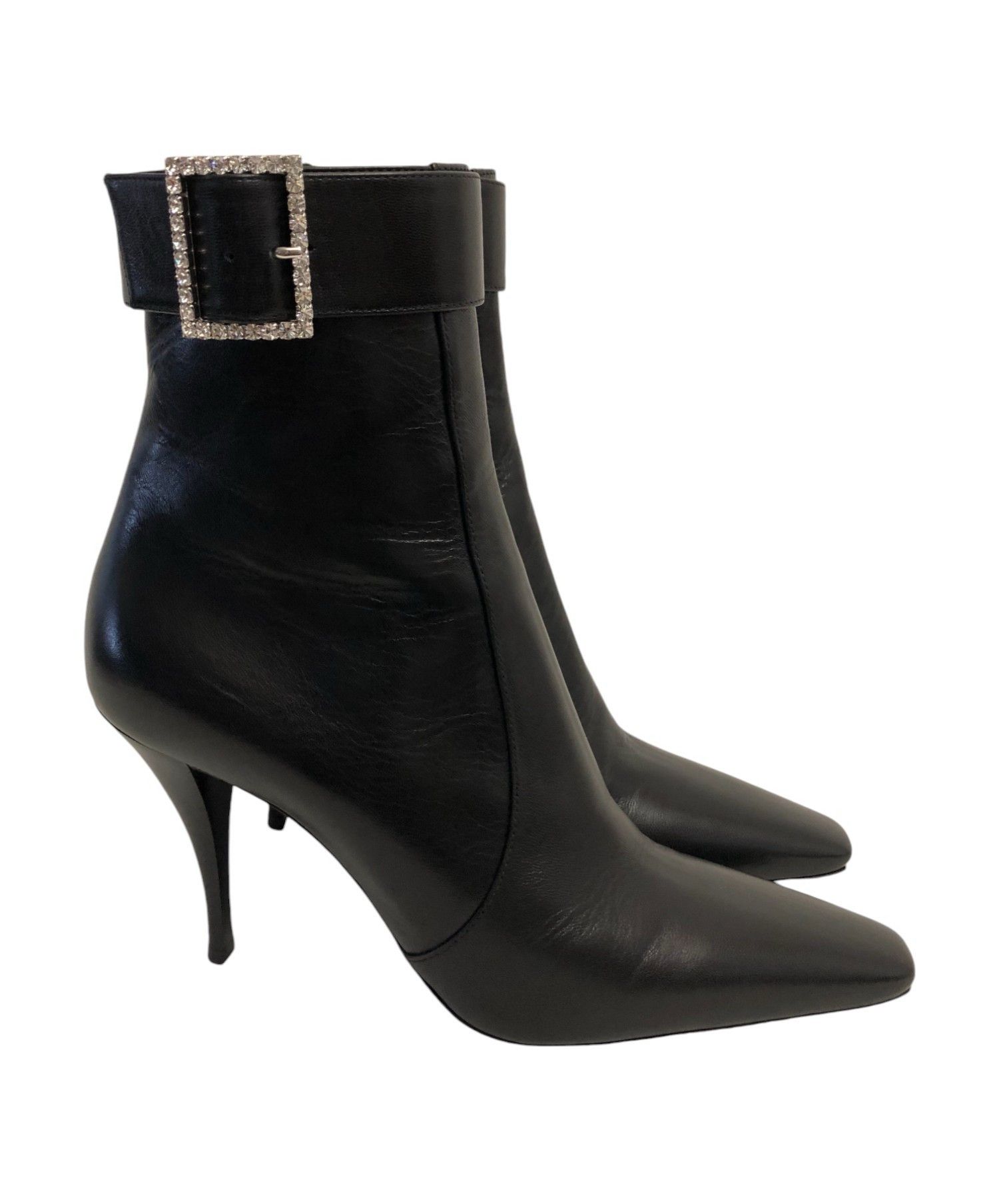Saint Laurent Paris Saint Laurent Claude 90mm Leather Square Toe Boots Size 38.5 Size US 8.5 / IT 38.5 - 9 Thumbnail