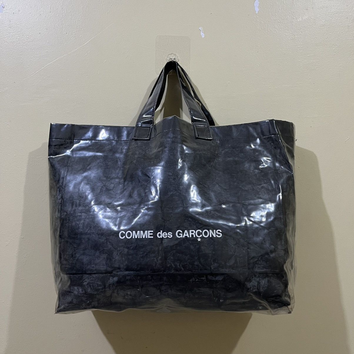 Comme Des Garcons Pvc Tote Bag Black | Grailed