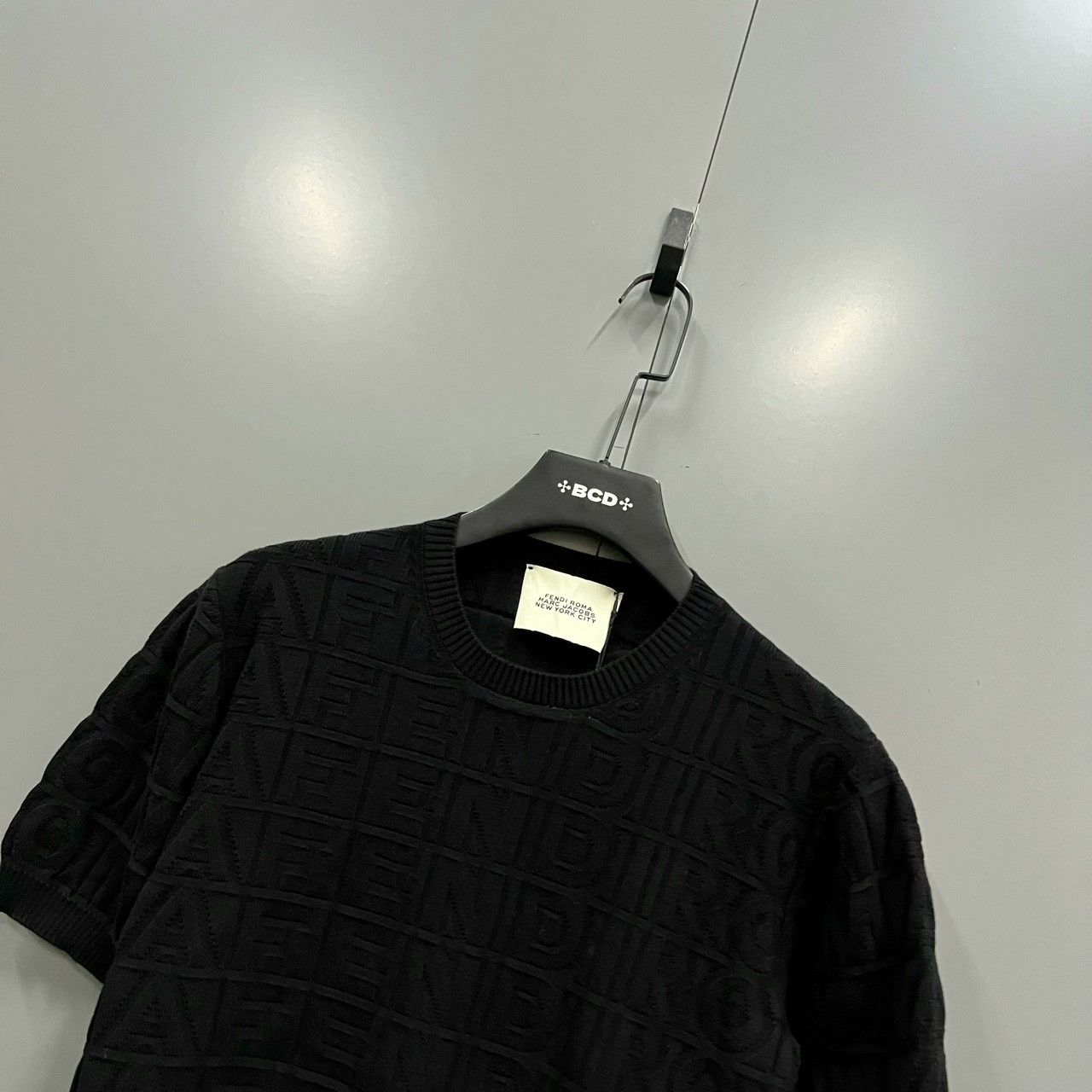 Fendi Fendi Black Embossed Zucca Knit Tee Size US S / EU 44-46 / 1 - 3 Thumbnail