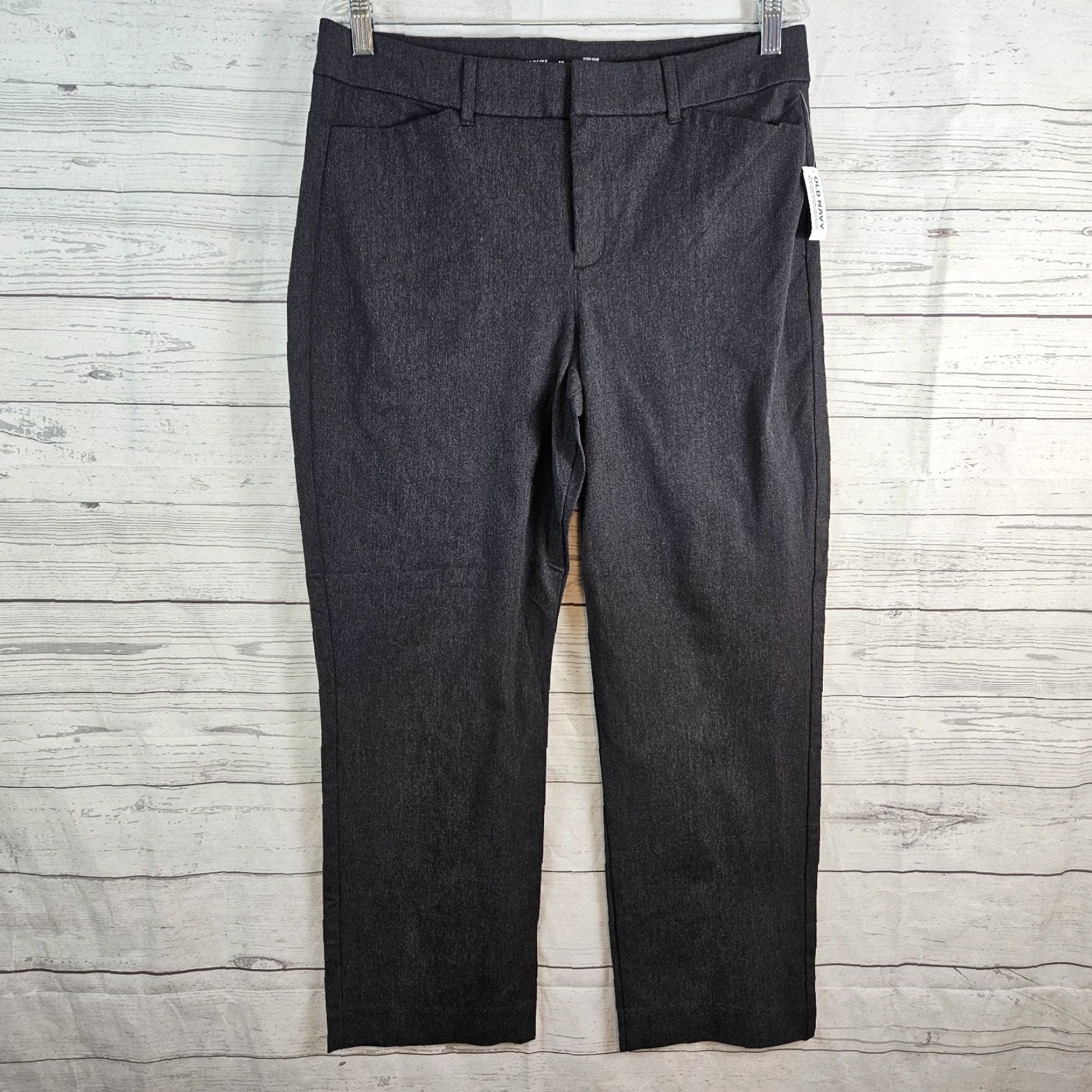 Old Navy Old Navy Womens Pixie Ankle Pants Sz 12 Gray Cotton Blend Stretch Size 34" / US 12 / IT 48 - 2 Thumbnail