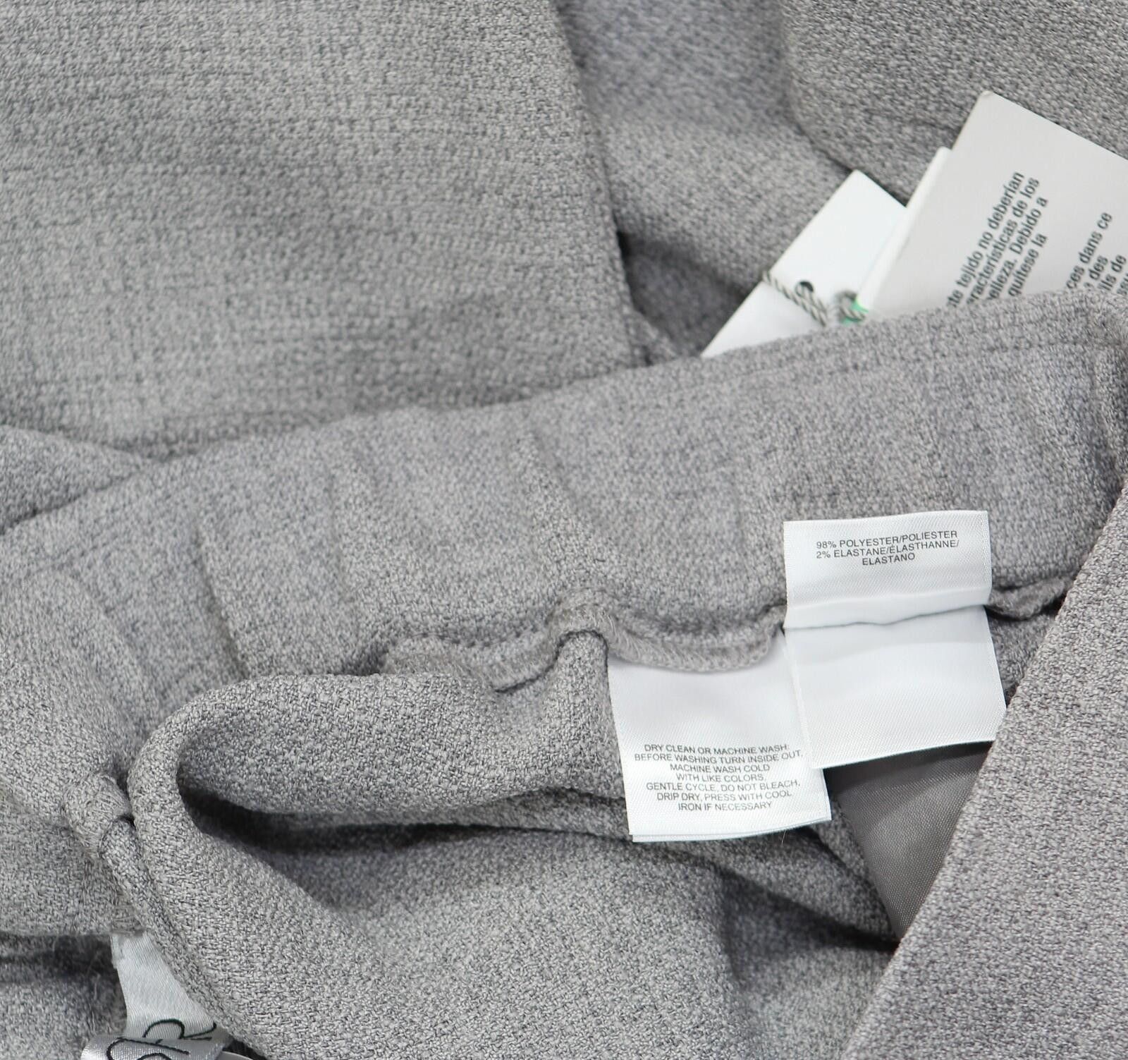 Other Kasper Leg Pull On Elastic Back Trouser Pants Pebble Gray L Size 36" / US 14 / IT 50 - 6 Thumbnail