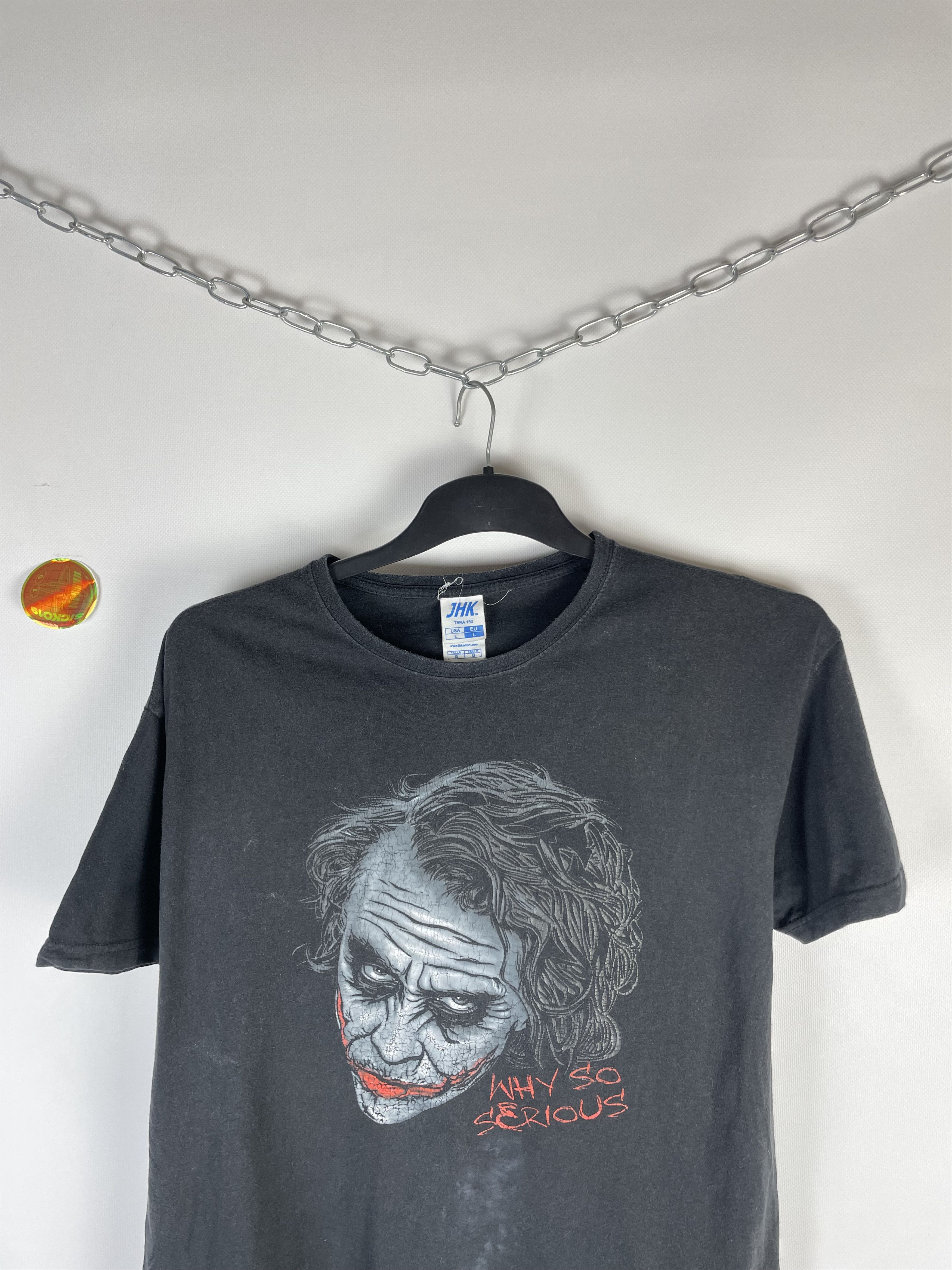 Vintage Dark Knight Joker Tee Y2k Size US L / EU 52-54 / 3 - 3 Thumbnail