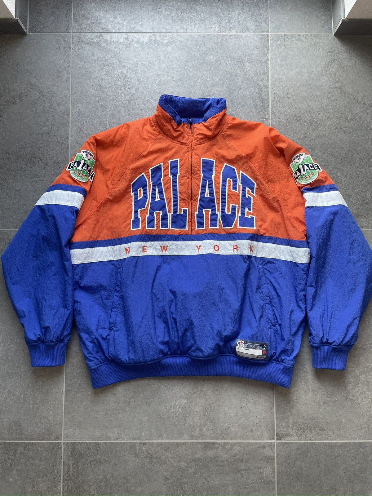 Palace Palace Skateboards Breakout Half-Zip Bomber Organge/Blue Size US XL / EU 56 / 4 - 1 Thumbnail