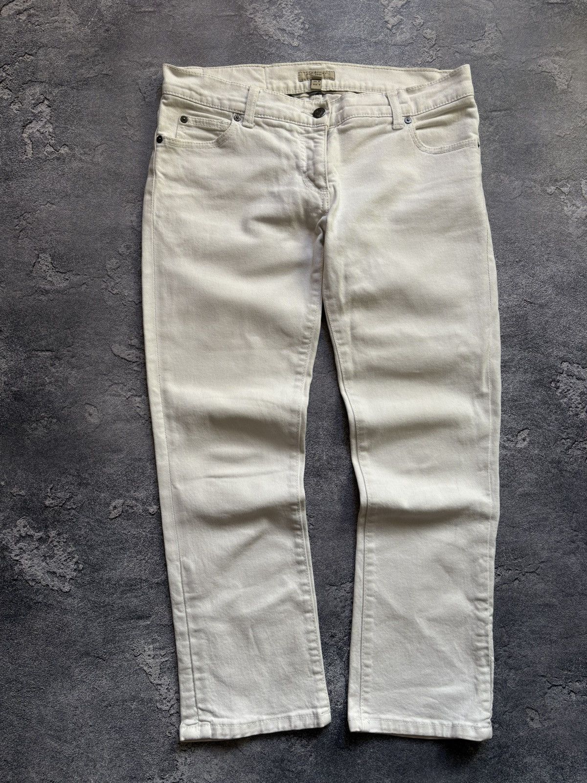 Burberry Vintage Burberry London Nova Check Luxury White Jeans Size 28" / US 6 / IT 42 - 2 Thumbnail