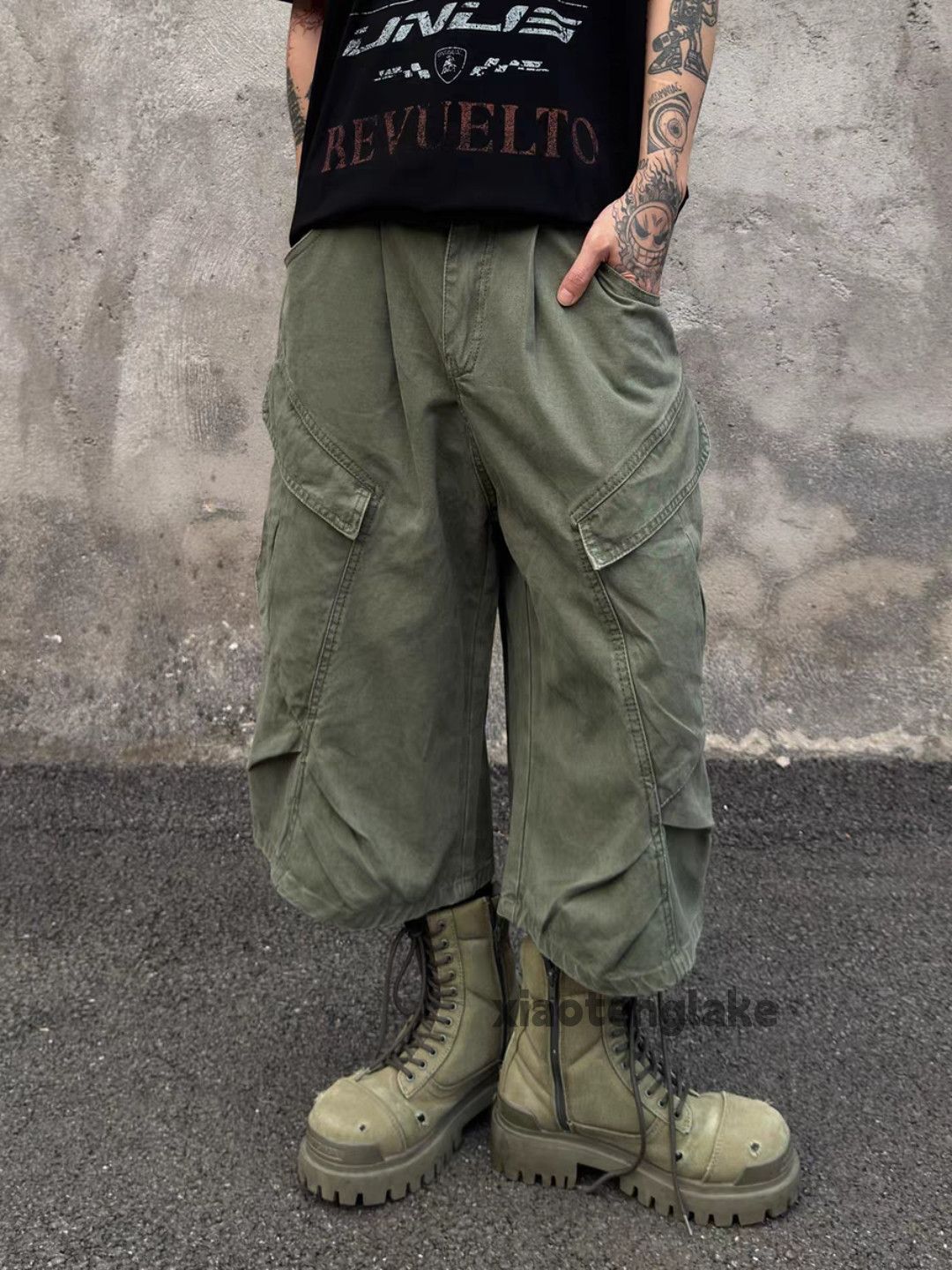 Vintage xtl kapital wtaps style loose baggy military cargo shorts Size US 28 / EU 44 - 3 Thumbnail