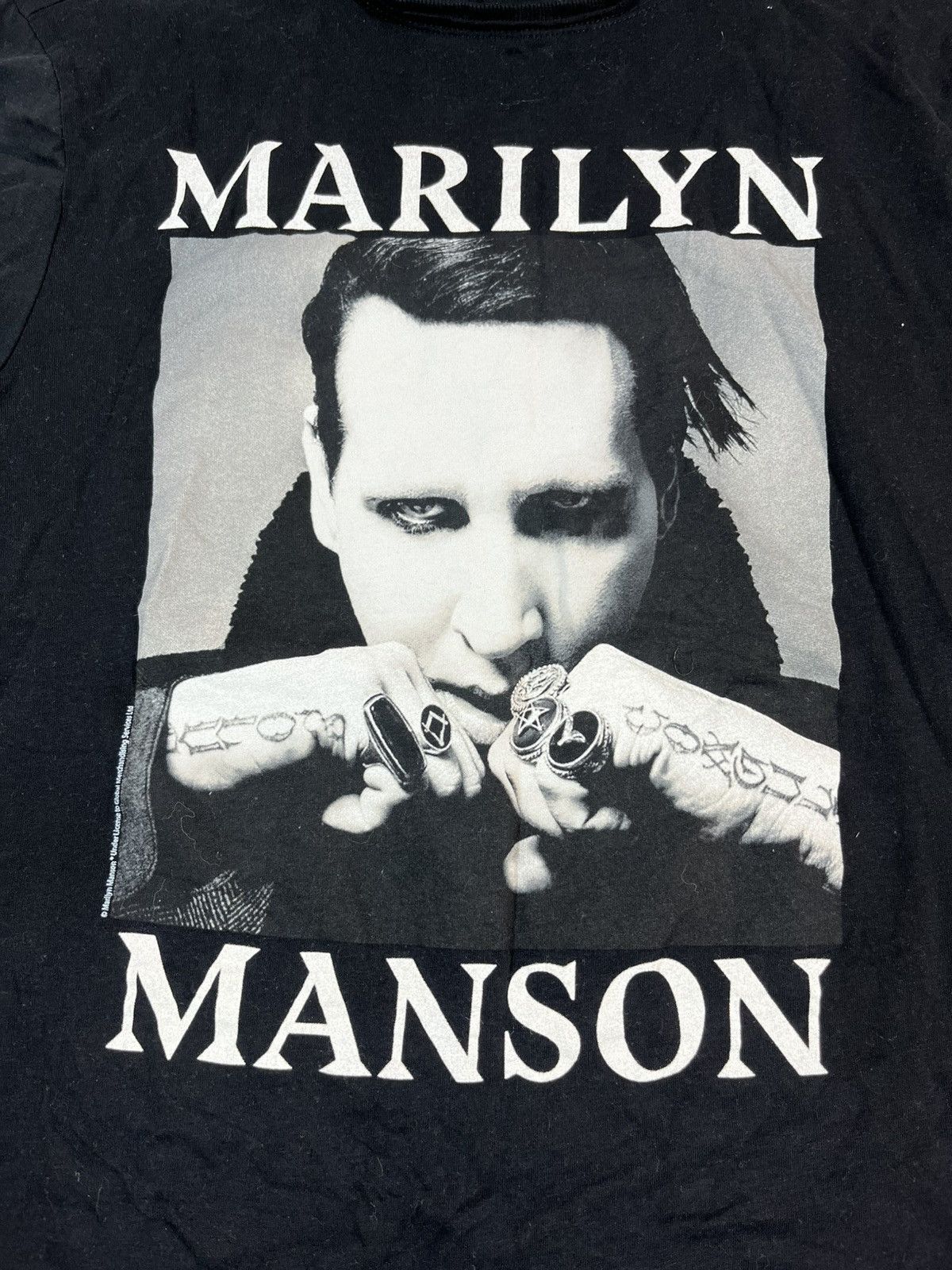 Band Tees Marilyn Manson Big Logo Rock Band T Shirt Size US XL / EU 56 / 4 - 2 Thumbnail