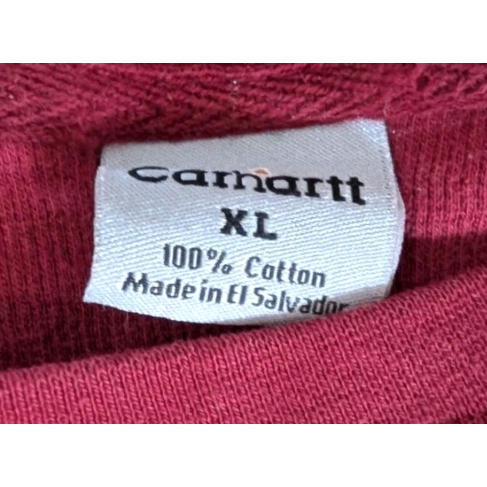 Carhartt Carhartt Long Sleeve Thermal Shirt Mens XL Waffle Knit Burgundy Size US XL / EU 56 / 4 - 7 Thumbnail