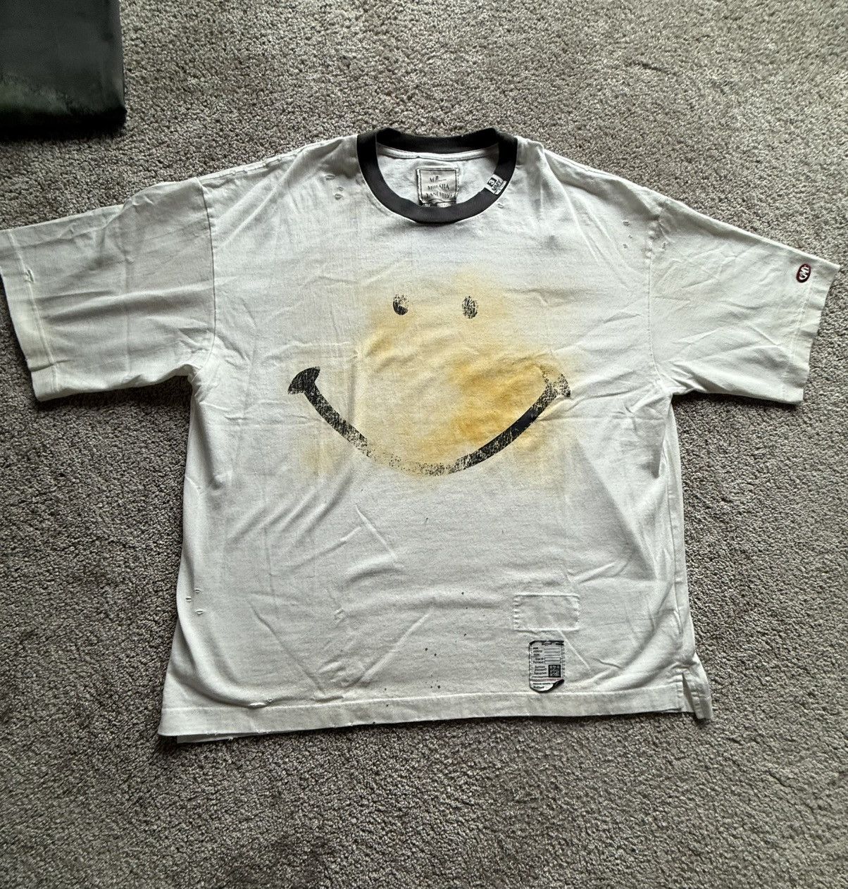 Maison MIHARA YASUHIRO Maison Mihara Yasuhiro smiley face bleached acid was T shirt Size US L / EU 52-54 / 3 - 2 Thumbnail