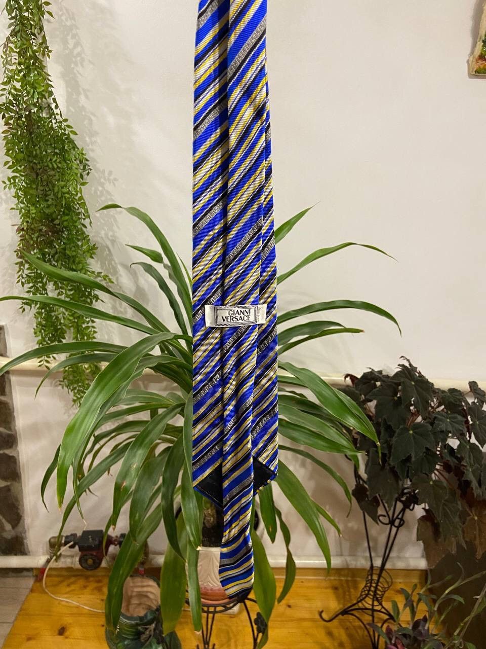 Versace Vintage Rare Gianni Versace 100% Silk Striped Tie Size ONE SIZE - 8 Thumbnail