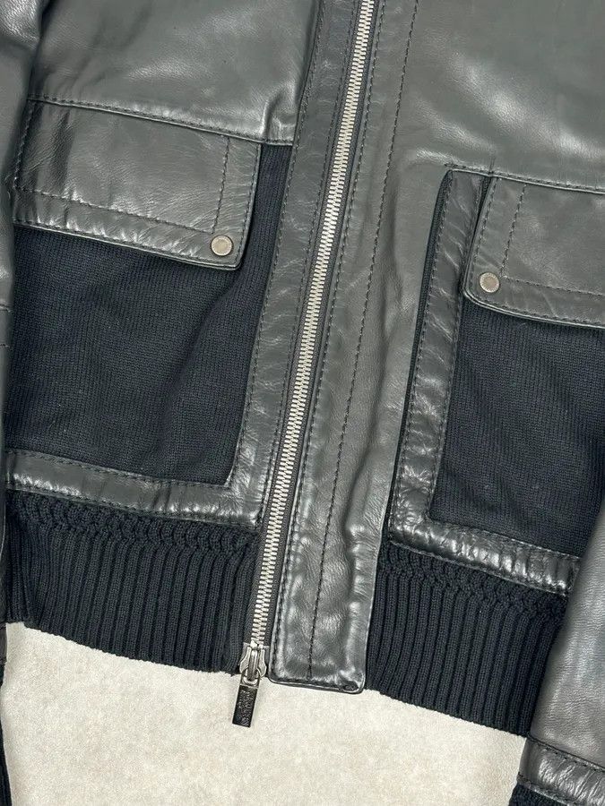 Dirk Bikkembergs AW2008 Dirk Bikkembergs Black Leather Contrast Block Jacket Size US M / EU 48-50 / 2 - 8 Thumbnail