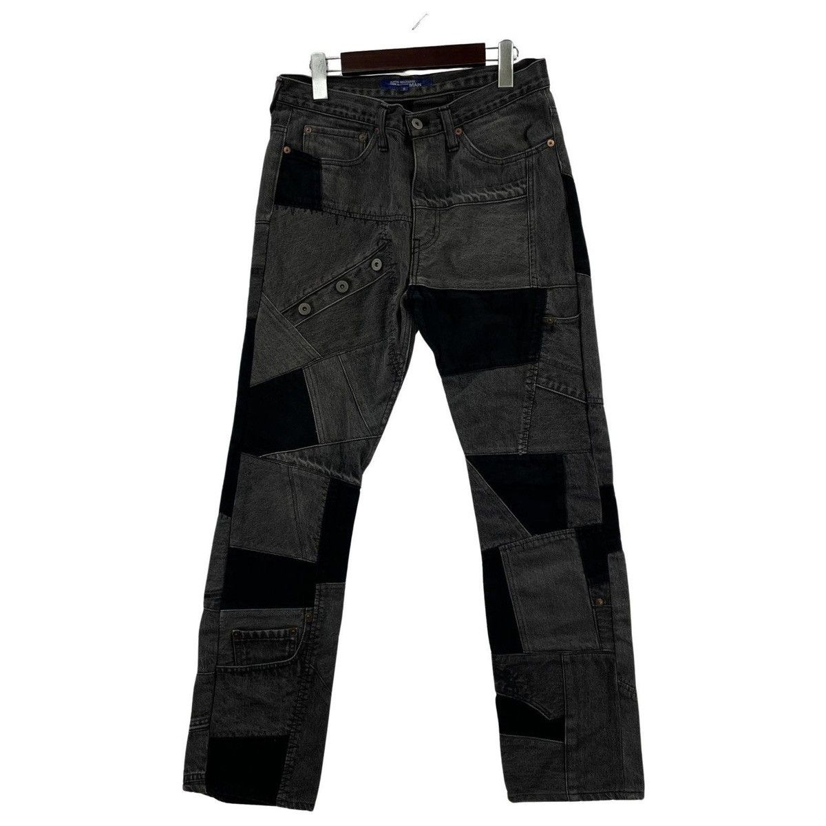 Image of Junya Watanabe Aw06 Patchwork Reconstructed Denim in Black, Men's (Size 31)