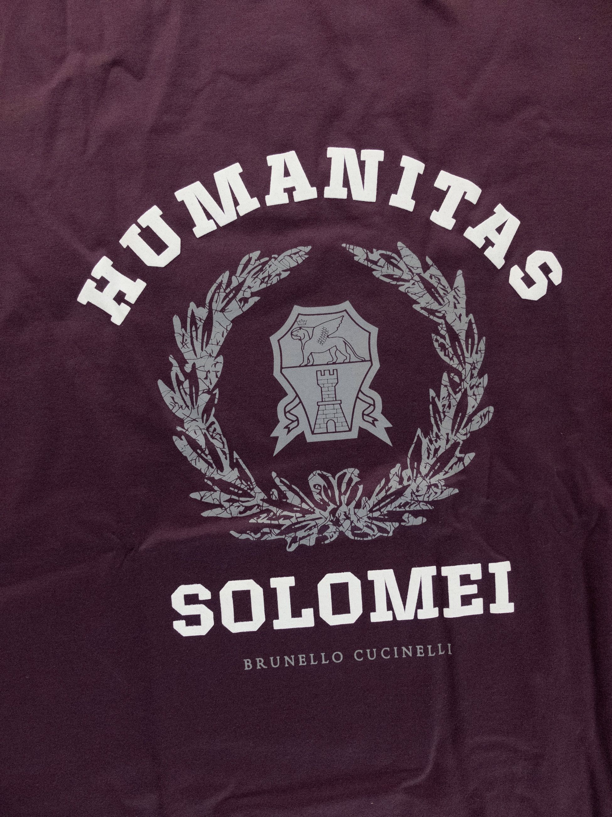 Brunello Cucinelli BRUNELLO CUCINELLI purple Humanitas logo t-shirt Small Size US S / EU 44-46 / 1 - 7 Thumbnail