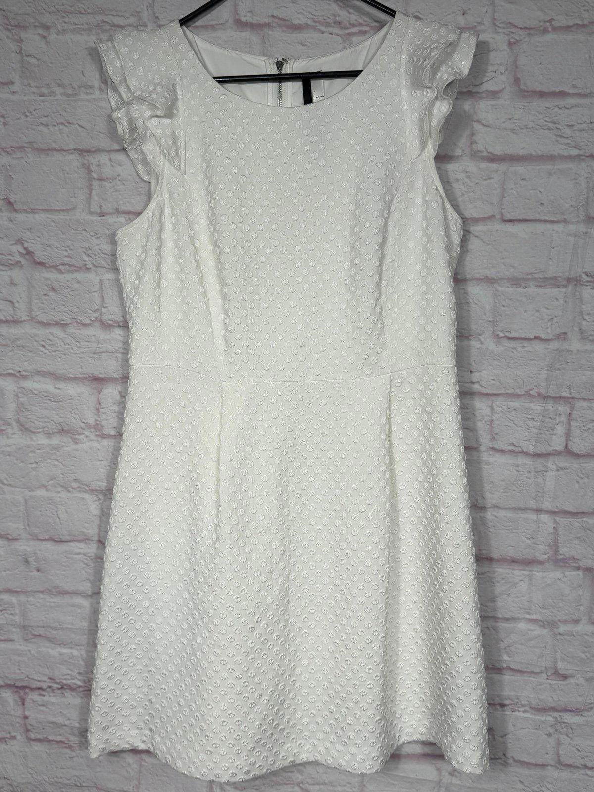 Other Kensie Large White Textured Sleeveless Dress Size L / US 10 / IT 46 - 1 Thumbnail