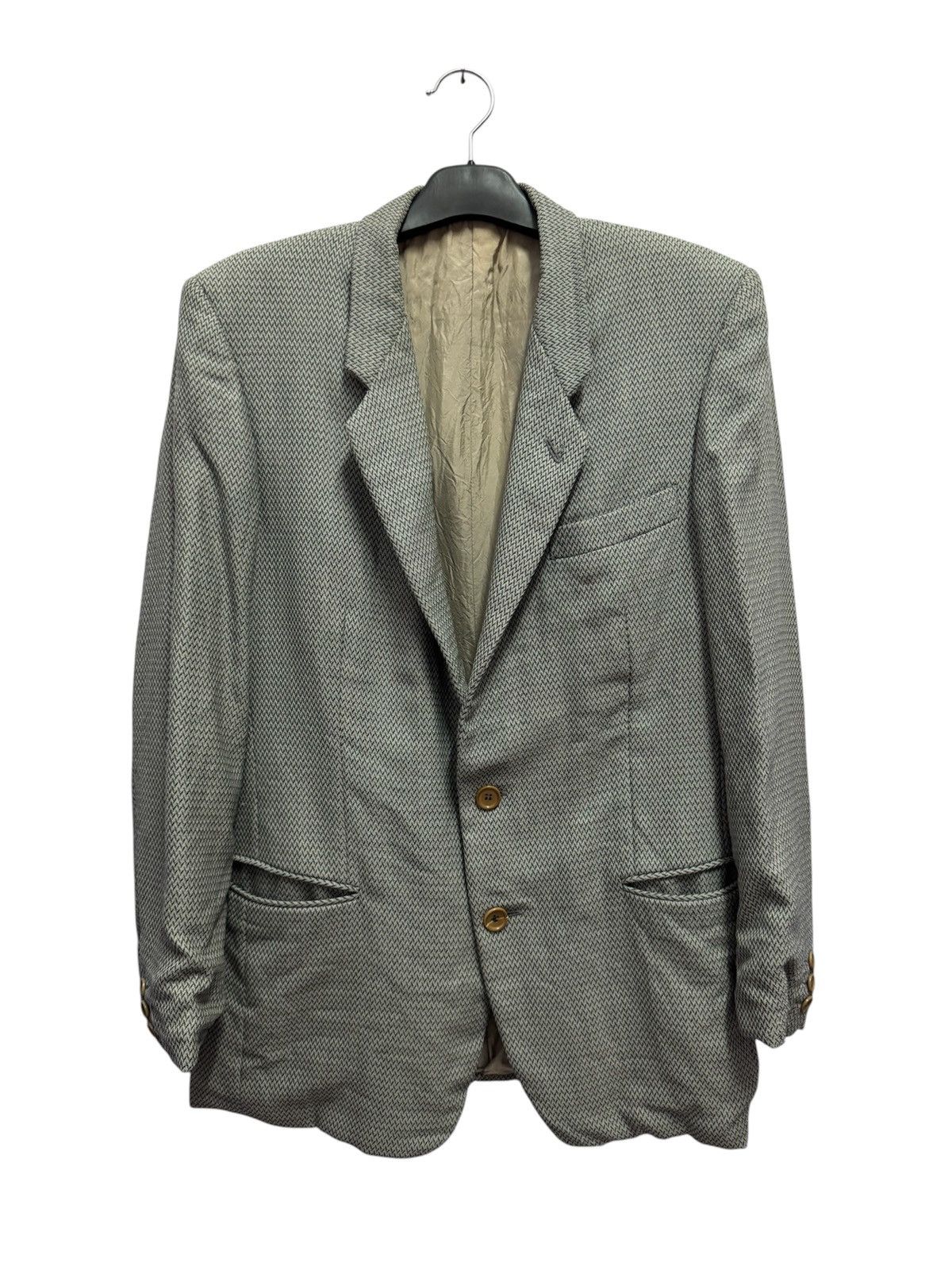 Giorgio Armani Vintage Giorgio Armani Waze Design Blazer Size US M / EU 48-50 / 2 - 1 Thumbnail