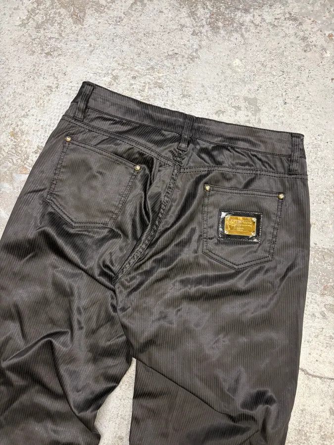 Dolce & Gabbana 2000s Dolce & Gabbana Black Obscure Shinny Pants Size US 30 / EU 46 - 8 Thumbnail