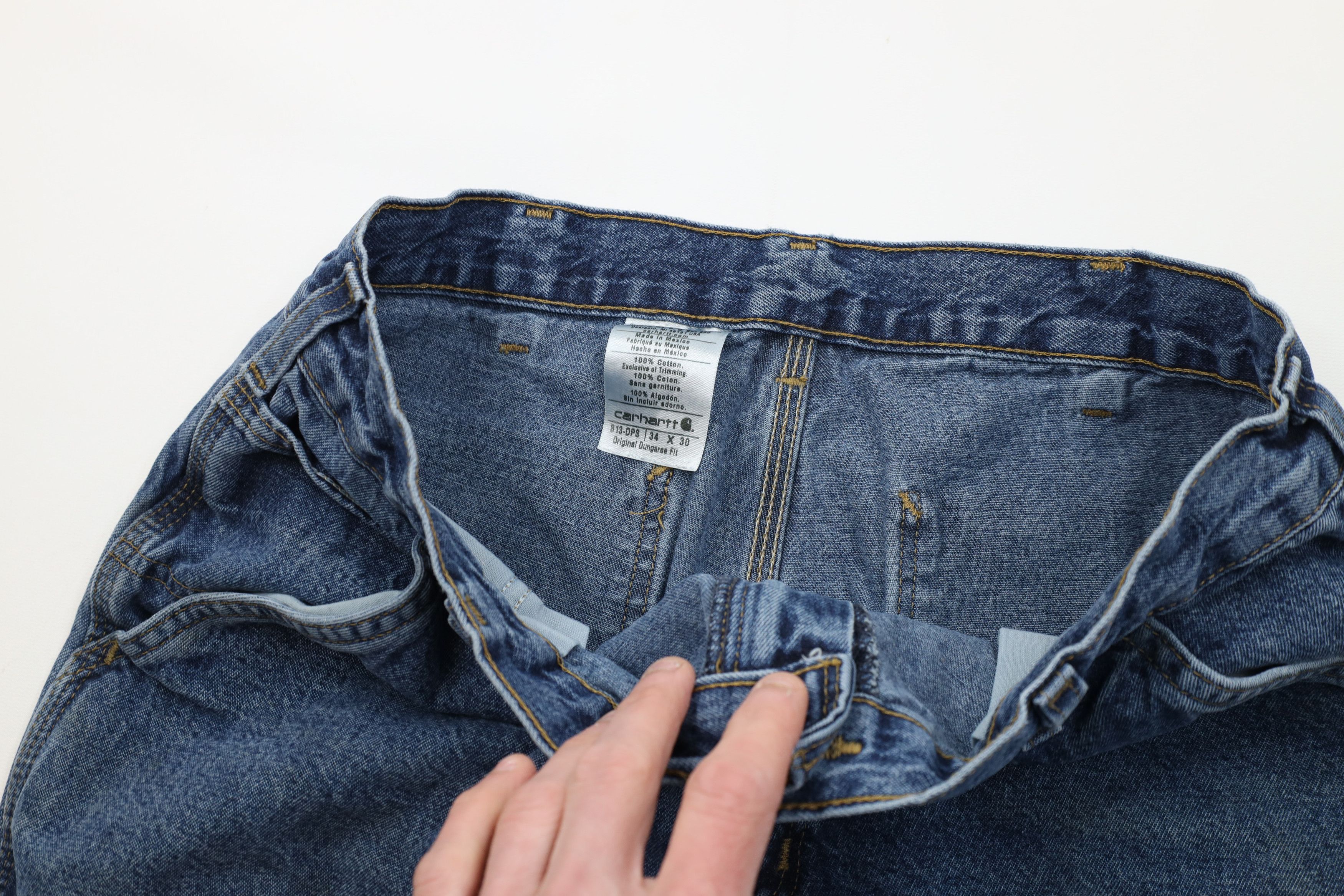Carhartt Vintage Y2K Carhartt Wide Leg Original Dungaree Denim Jeans Size US 34 / EU 50 - 11 Thumbnail
