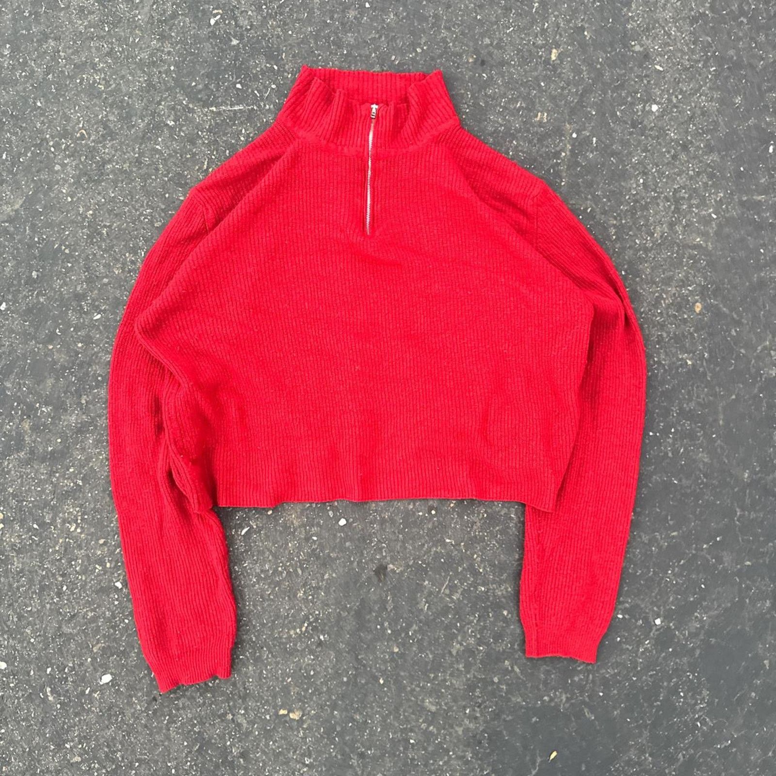 Brandy Melville Women’s Brandy Melville Cropped Quarter Zip One Size Size S / US 4 / IT 40 - 1 Thumbnail