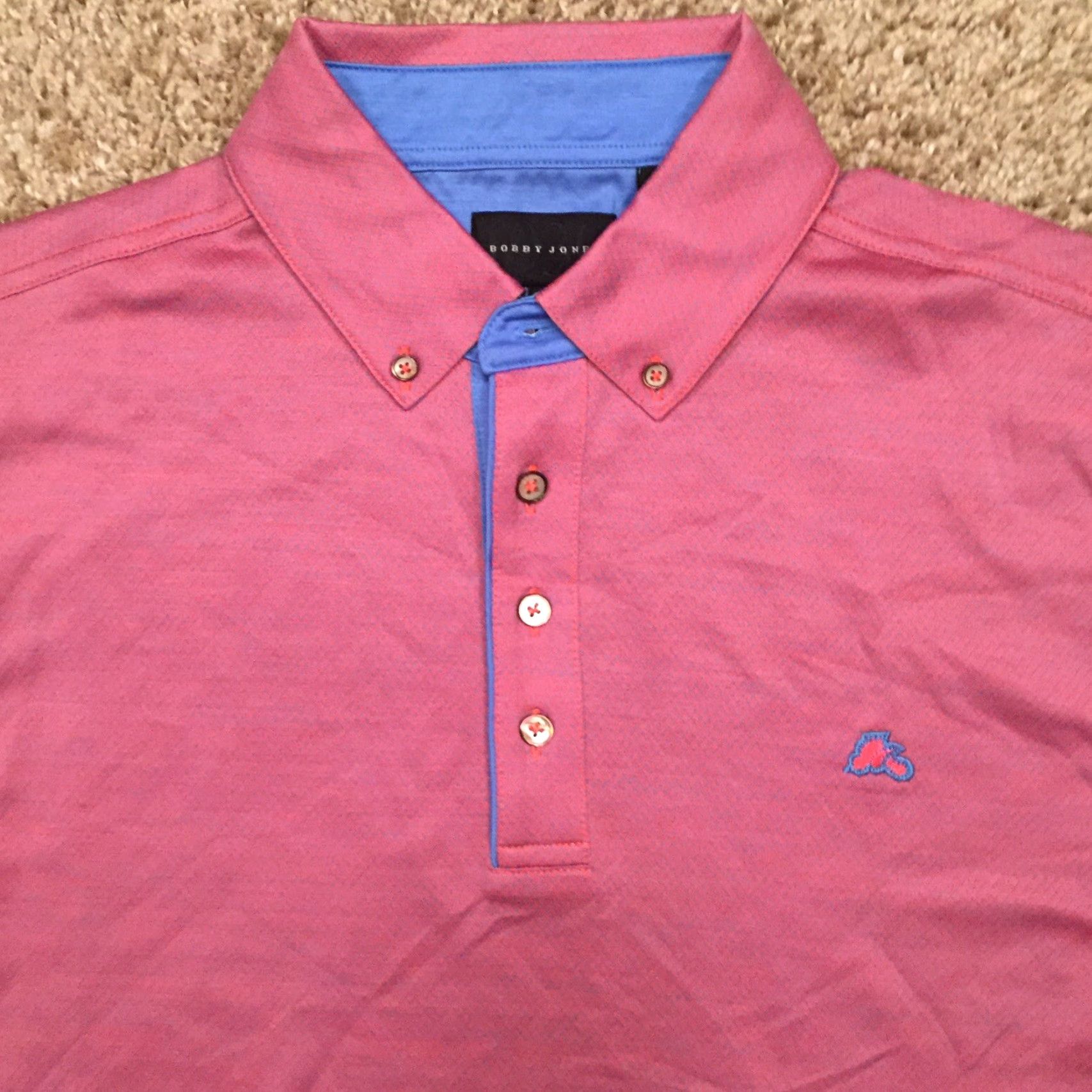 Vintage Bobby Jones Polo Shirt Mens M Pink Short Sleeve Size US M / EU 48-50 / 2 - 3 Thumbnail