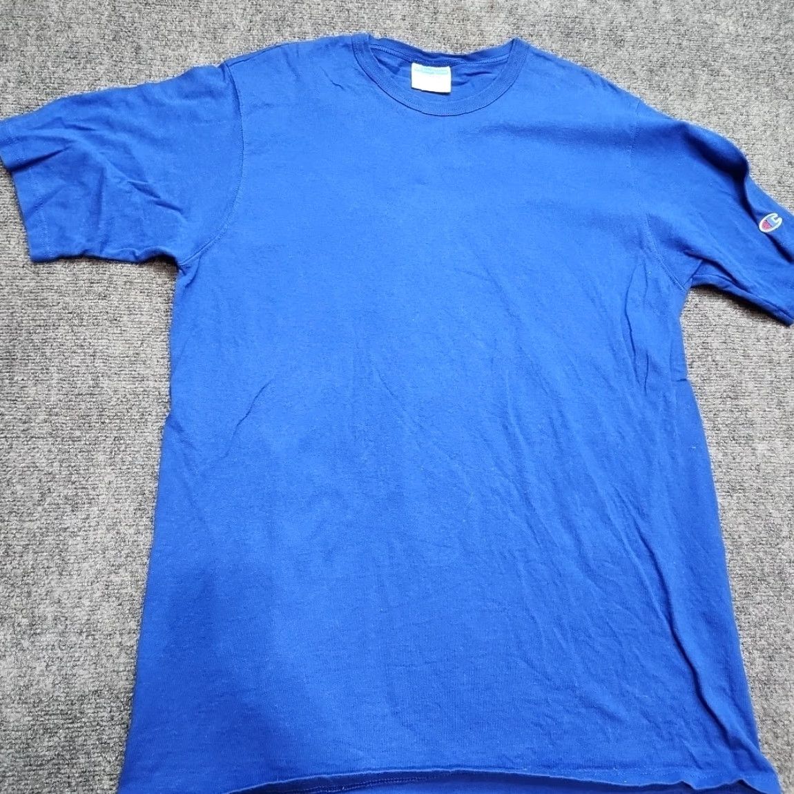 Champion VINTAGE Champion T-Shirt Men XL Blue 90s Solid Crew Neck Short Sleeve Cotton All Seasons Sportswear Size US XL / EU 56 / 4 - 5 Thumbnail