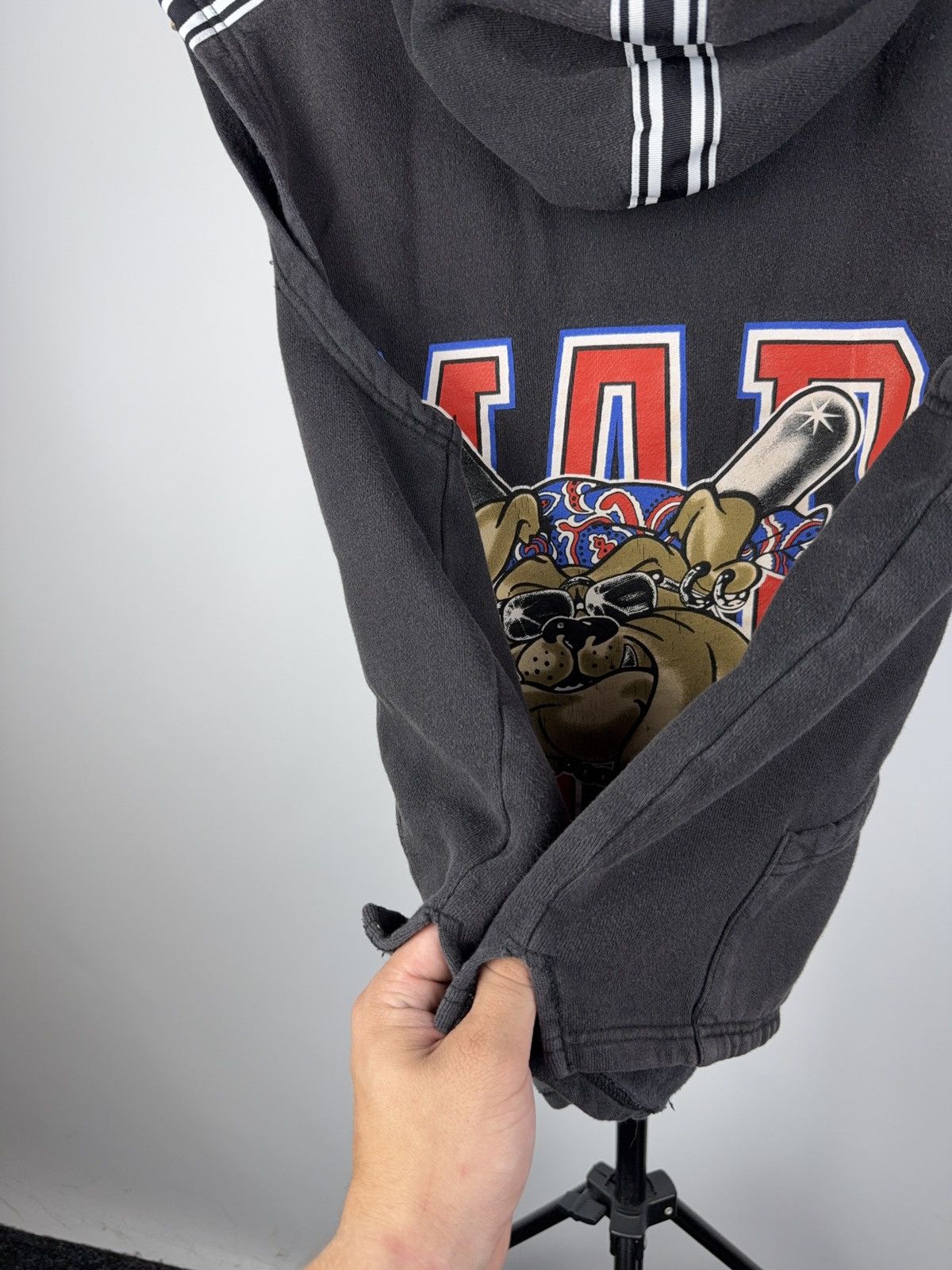 Vintage Vintage 90s MAD DOG Sleeveless Hoodie Vest Biker Streetwear Size US S / EU 44-46 / 1 - 10 Thumbnail