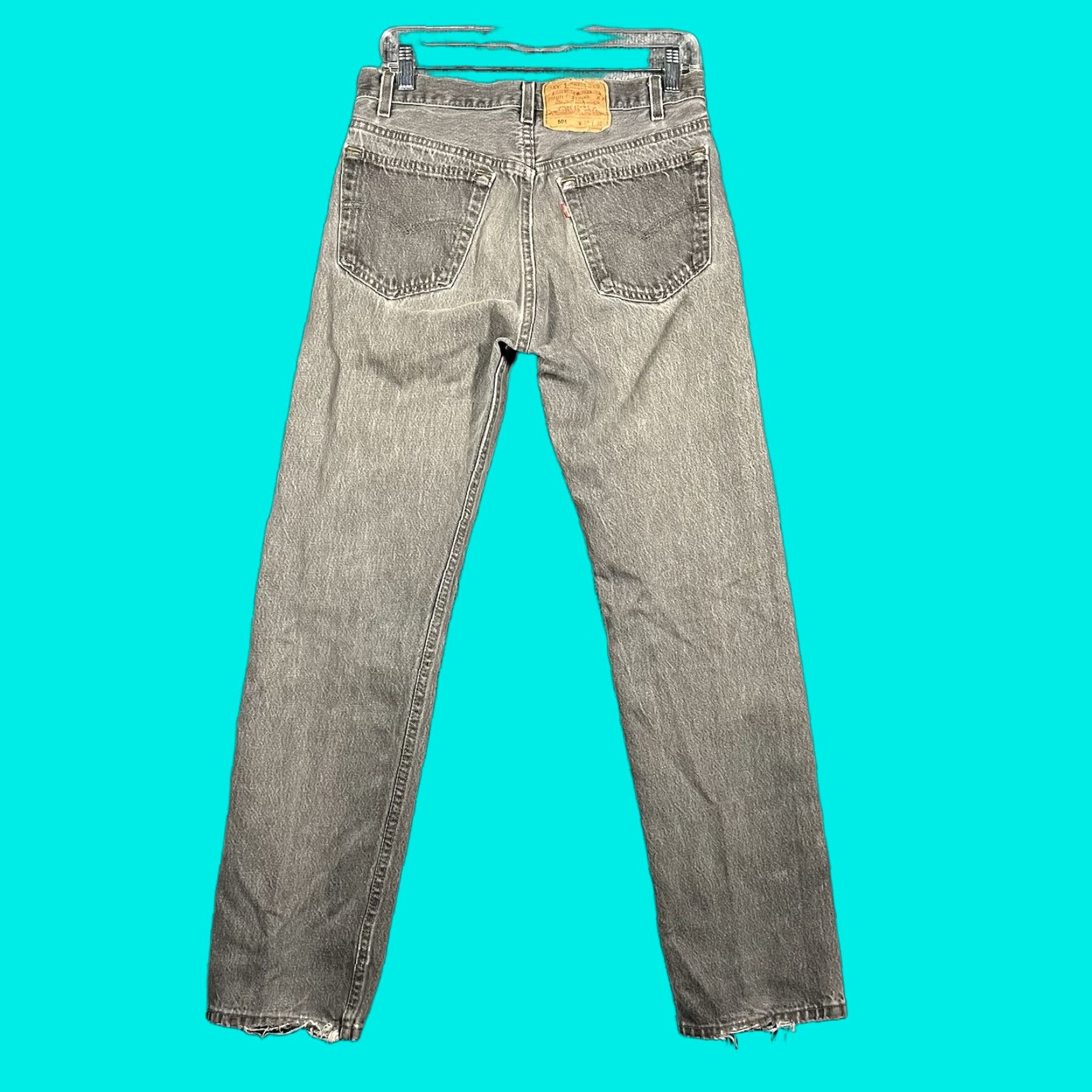 Levi's VINTAGE Levi's 501 Jeans Button Fly Straight 30x29 Black USA Distressed Men's Size US 30 / EU 46 - 1 Thumbnail