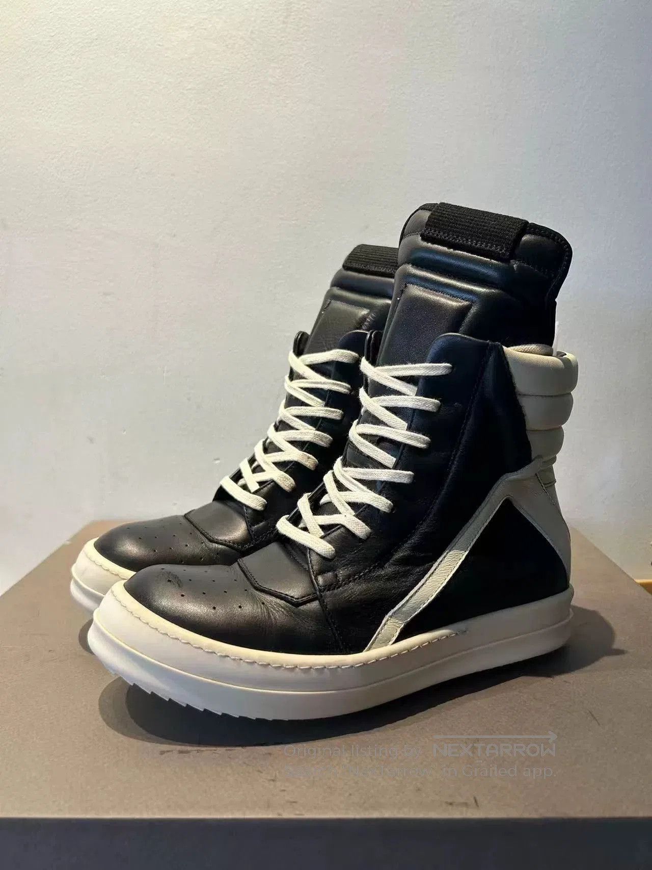 Rick Owens Rick Owens Triangle Leather Sneakers. Size US 6 / EU 39 - 2 Thumbnail