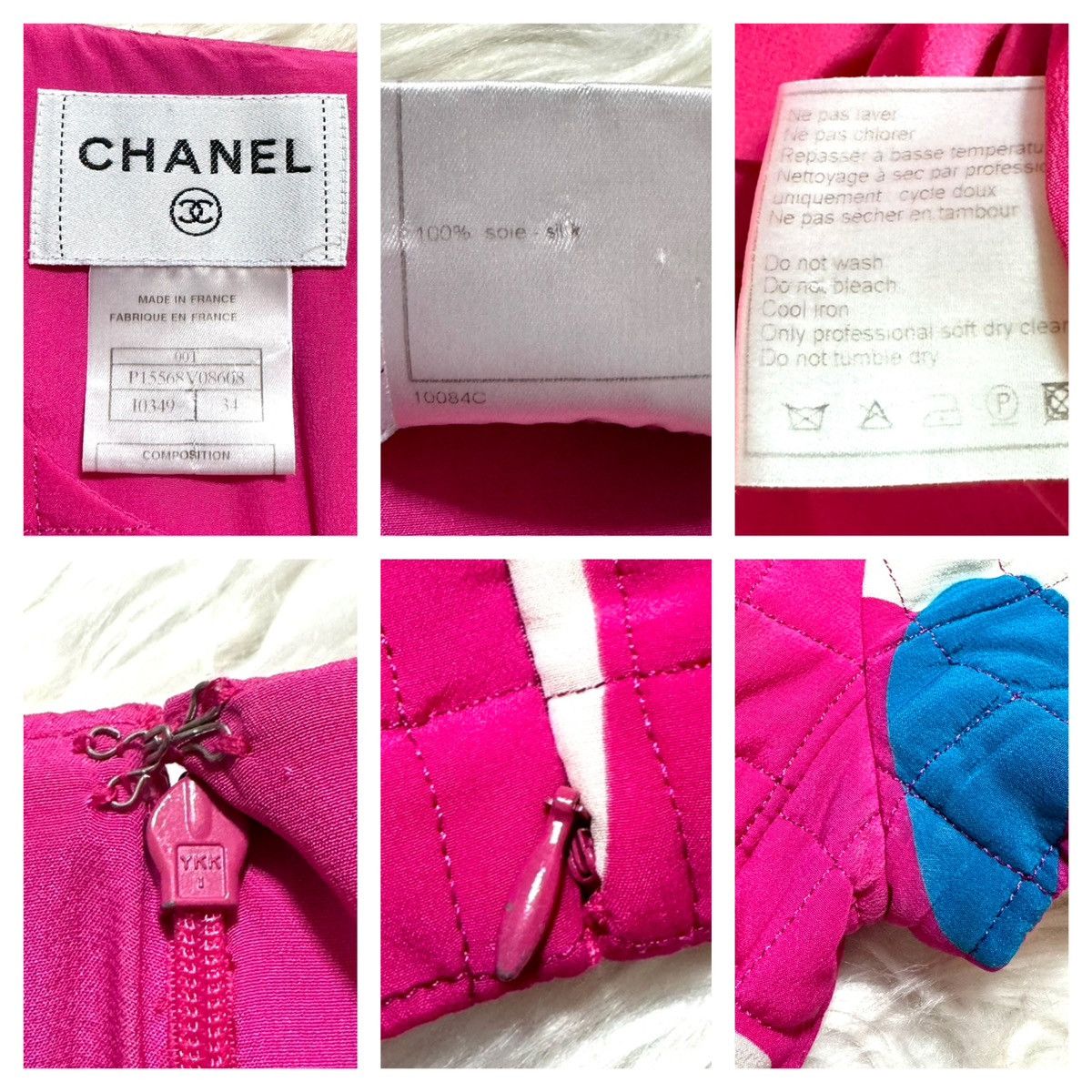 Chanel runway Chanel quilted short sleeve floral dress, pink Size XS / US 0-2 / IT 36-38 - 2 Thumbnail