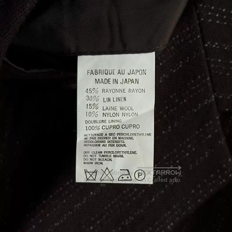 Yohji Yamamoto Yohji Yamamoto size 3 00s dotted wool linen brown and black Size 38R - 7 Thumbnail