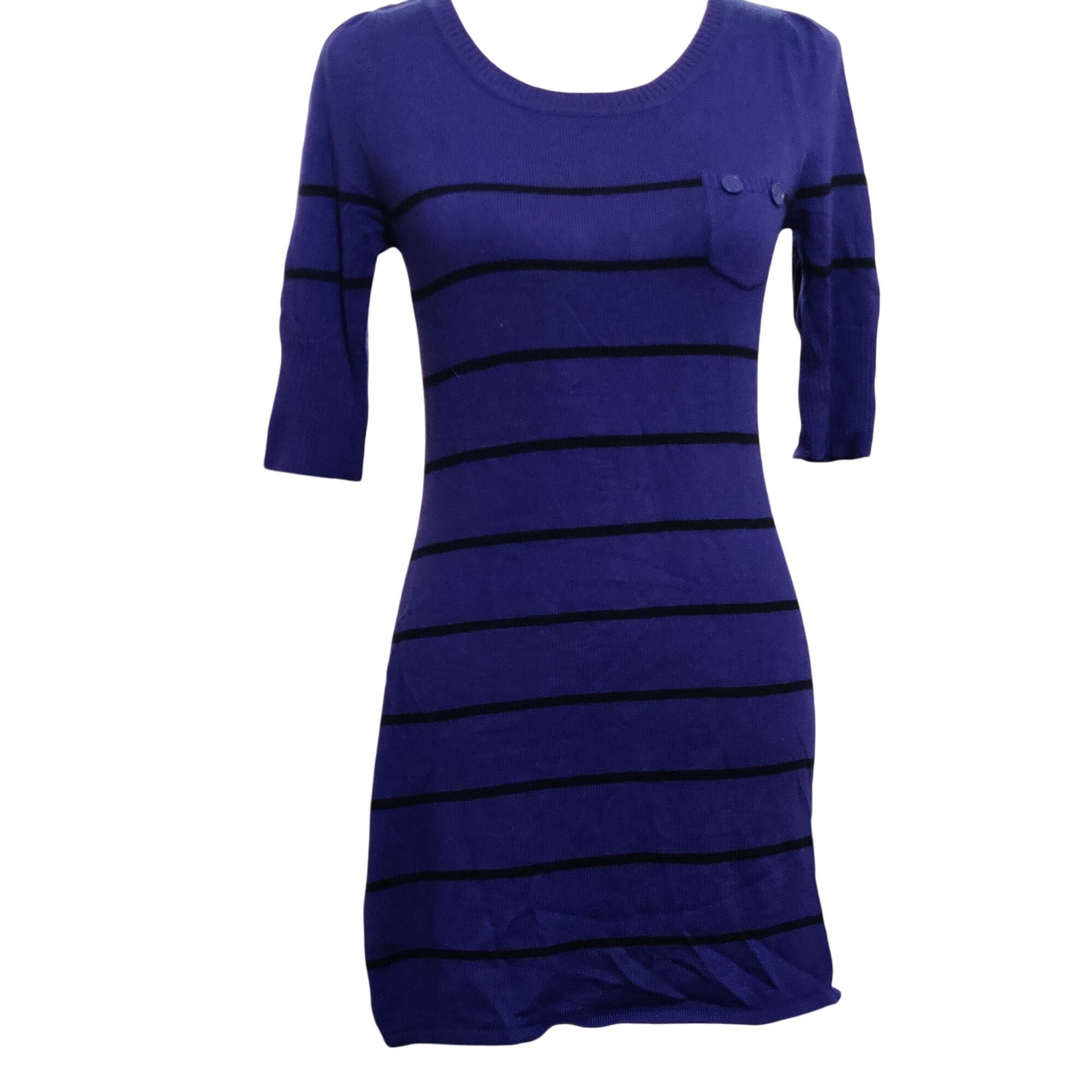 Other Takeout Womens Sweater Dress Pocket Button Accents Y2K Purpl Size L / US 10 / IT 46 - 1 Thumbnail
