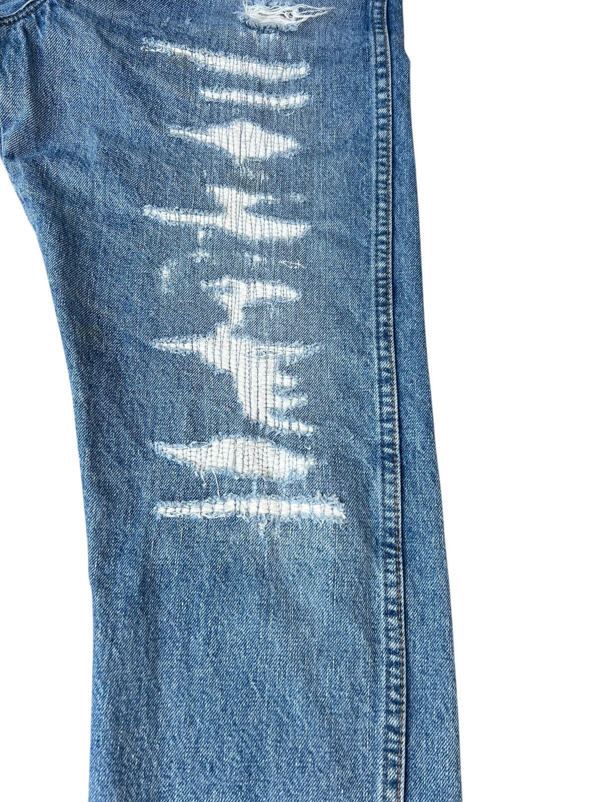 Beams Plus × Orslow Orslow 106 X Beams Ripped Distressed Denim Cropped Jeans Size US 30 / EU 46 - 13 Thumbnail