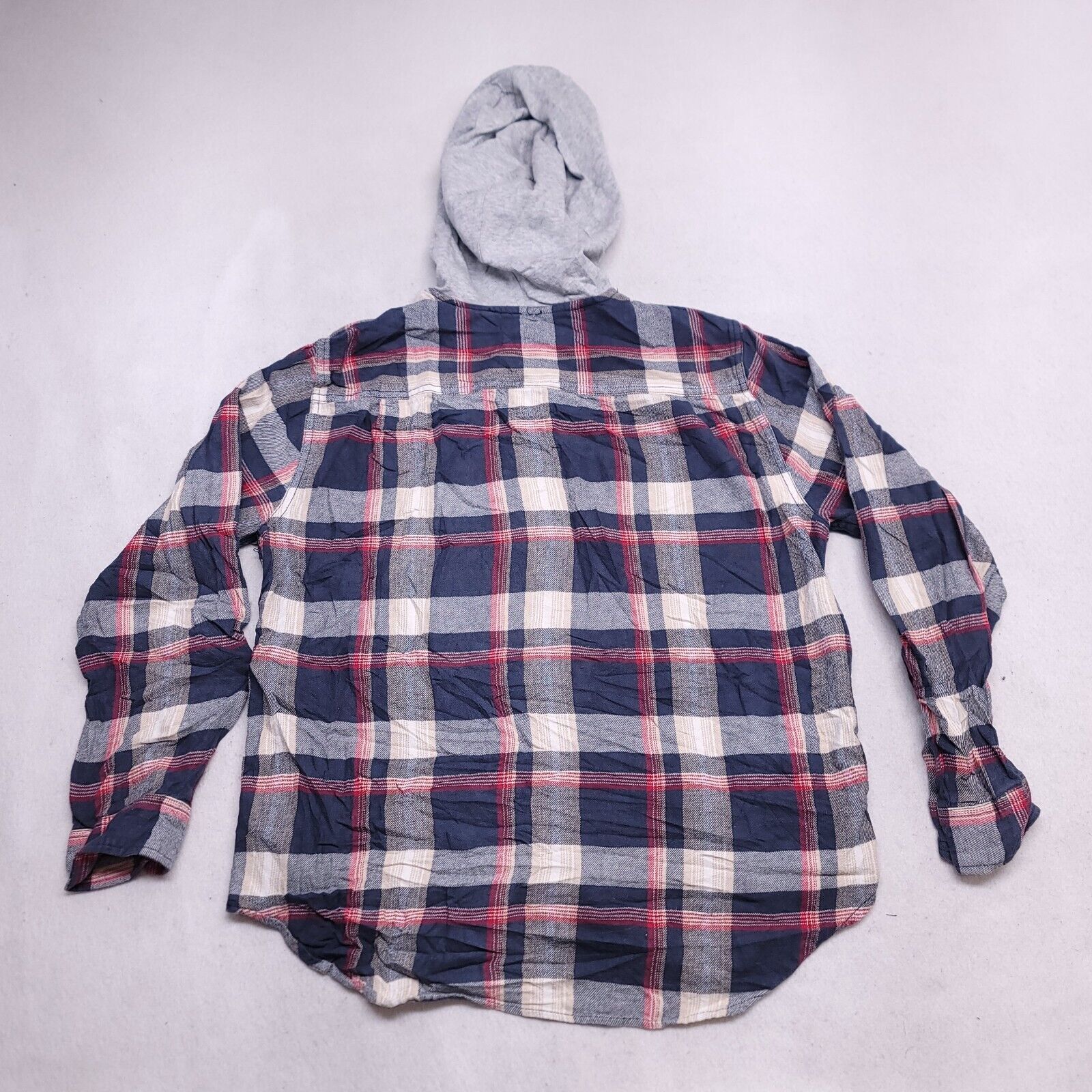 Pacsun PacSun Casual Button Up Hoodie Mens Size Large L Blue Plaid Size US L / EU 52-54 / 3 - 10 Thumbnail