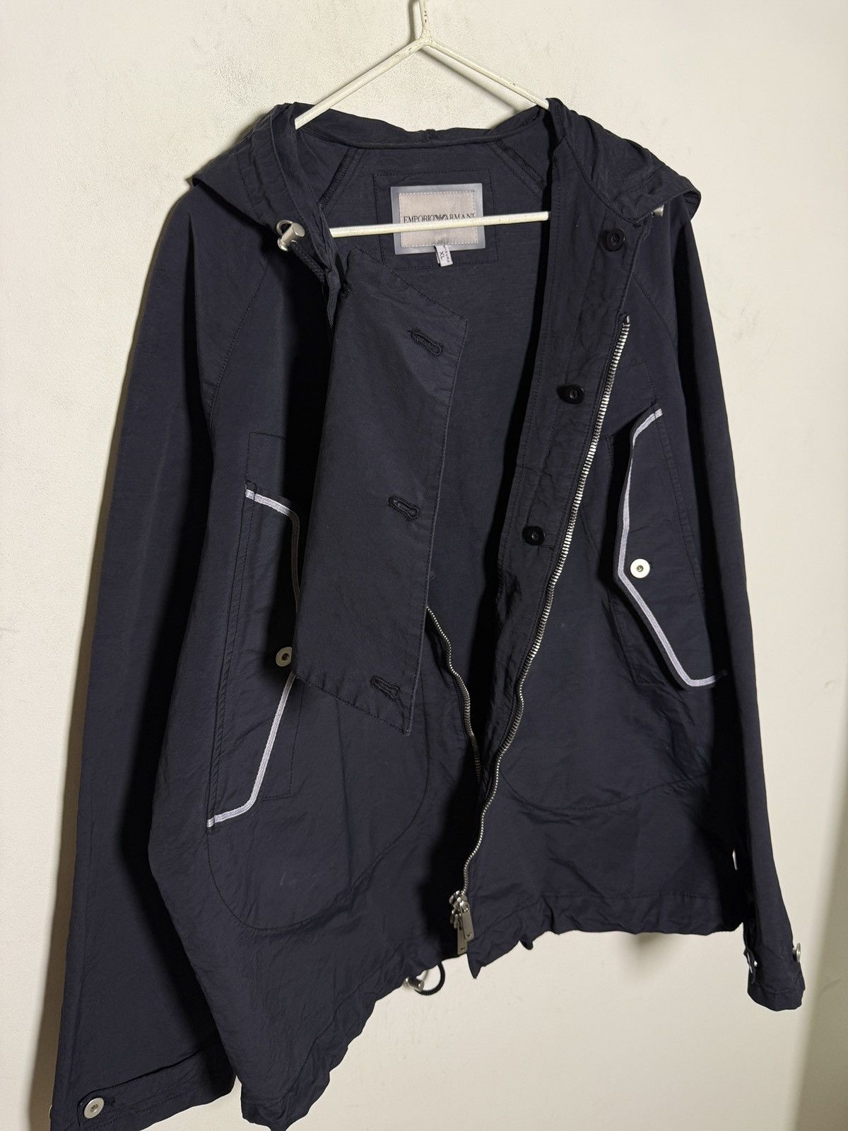 Giorgio Armani Armani shimmer nylon multipocket light smock jacket Size US XL / EU 56 / 4 - 20 Thumbnail