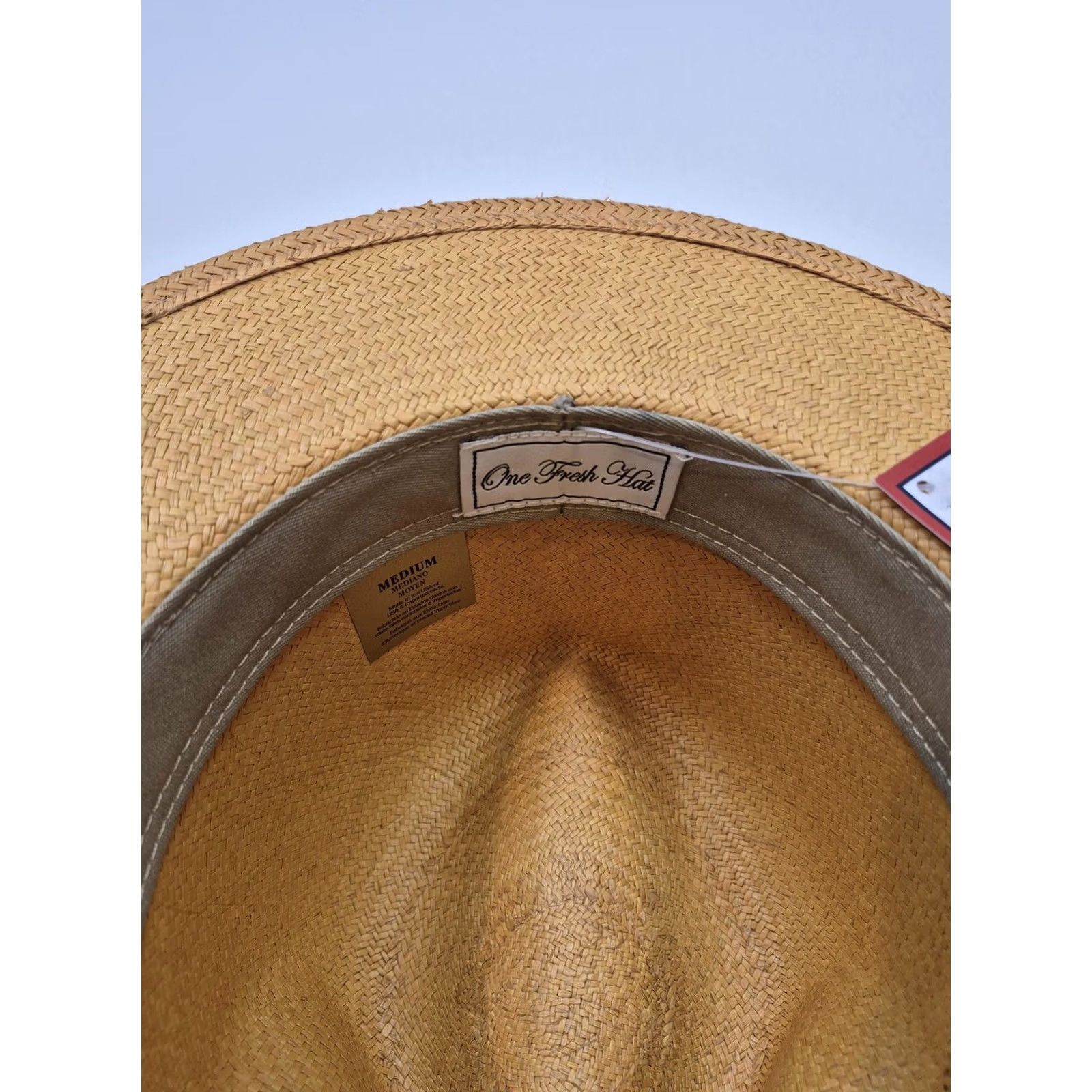 Vintage Genuine Panama Hat Fedora Men's M Beige Straw Lightweight Breathable Casual Summer Size ONE SIZE - 6 Thumbnail