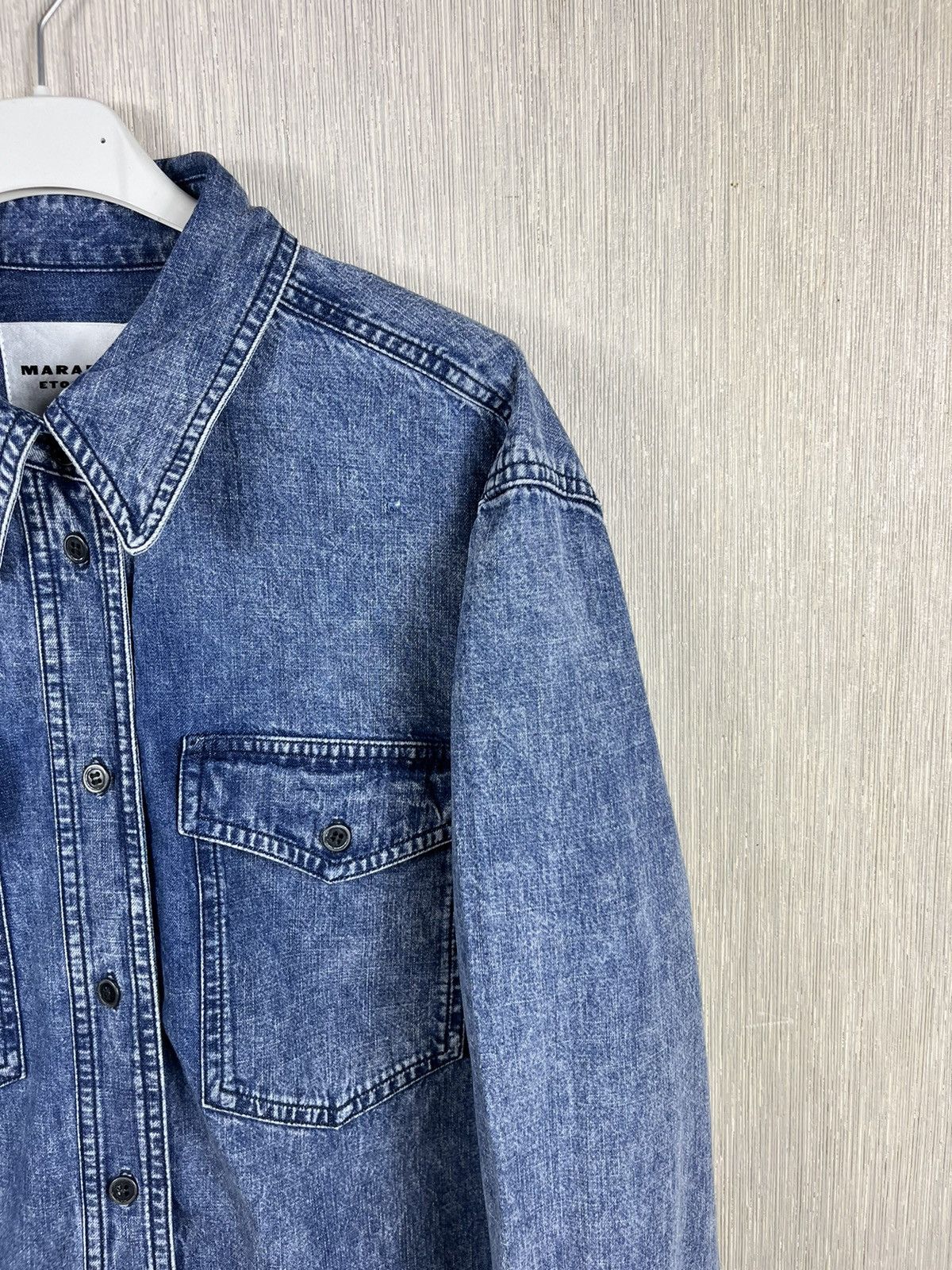Isabel Marant × Isabel Marant Etoile Isabel Marant Etoile Danis denim shirt washed acid pockets Size M / US 6-8 / IT 42-44 - 3 Thumbnail