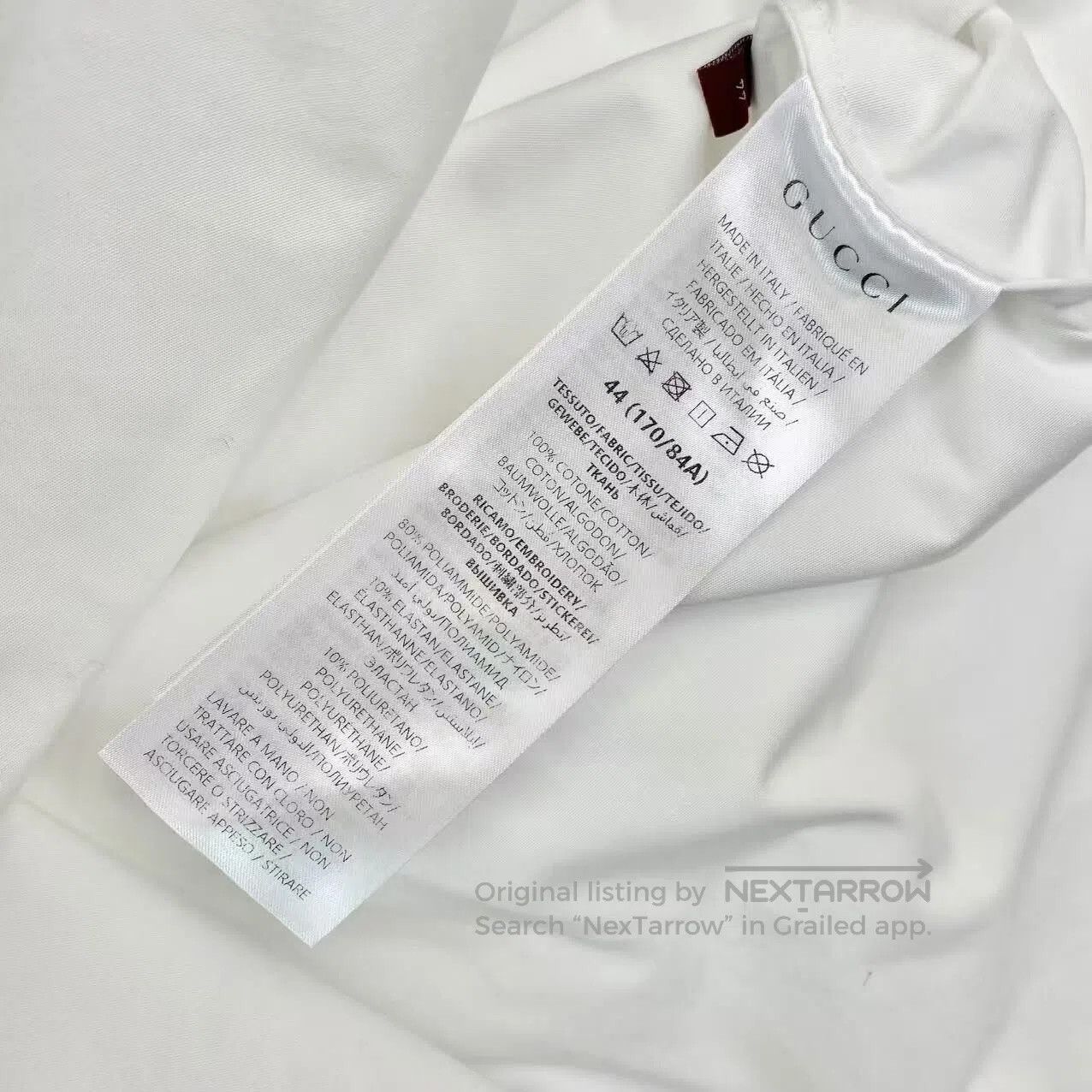 Gucci Guicci 24SS white short-sleeved shirt| Size M / US 6-8 / IT 42-44 - 4 Thumbnail