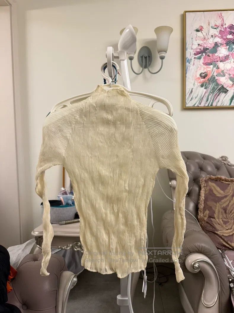 Issey Miyake Main Line Willow Sheer Long Sleeve (Light Yel